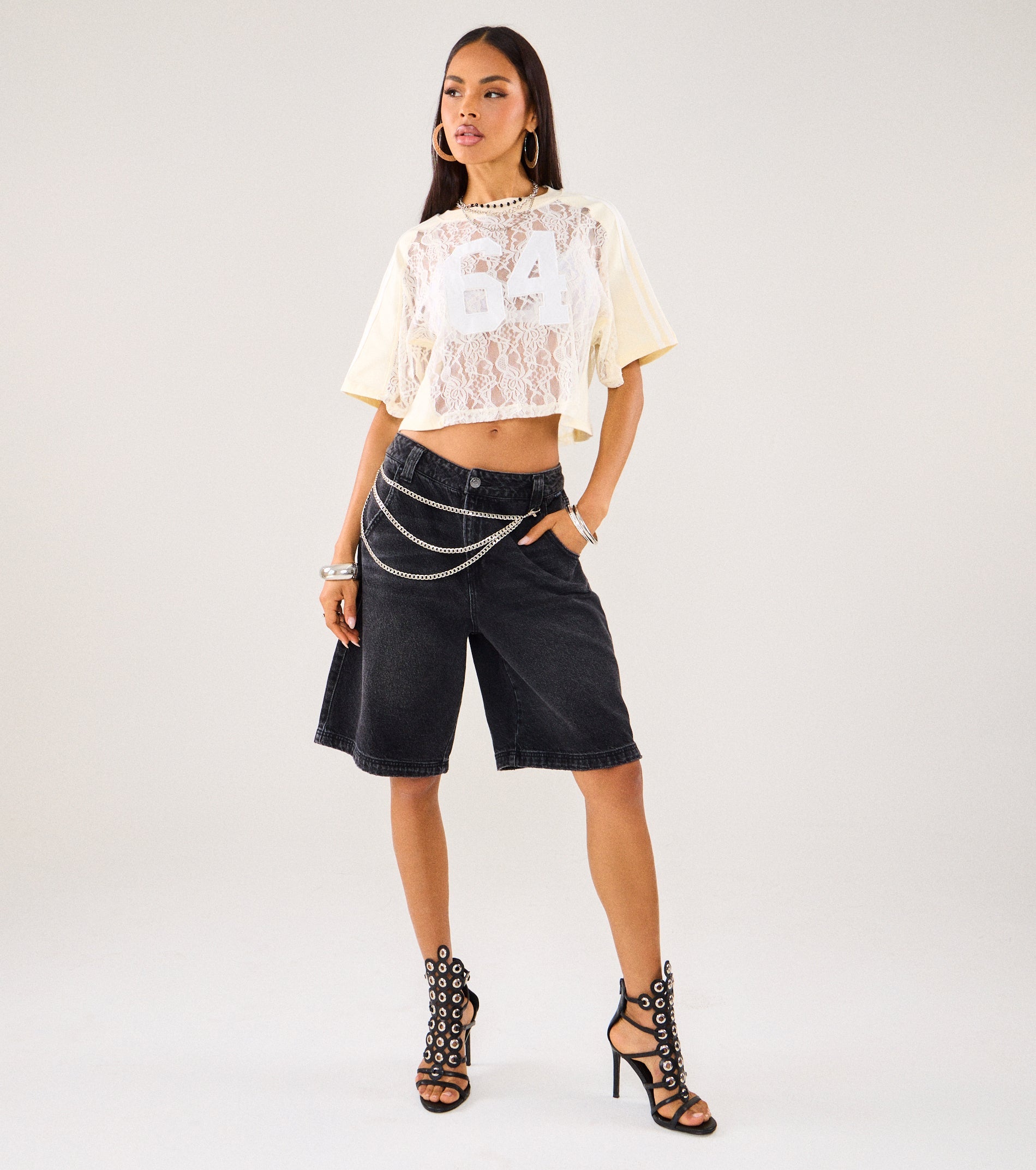 Varsity Crush Lace Jersey Top