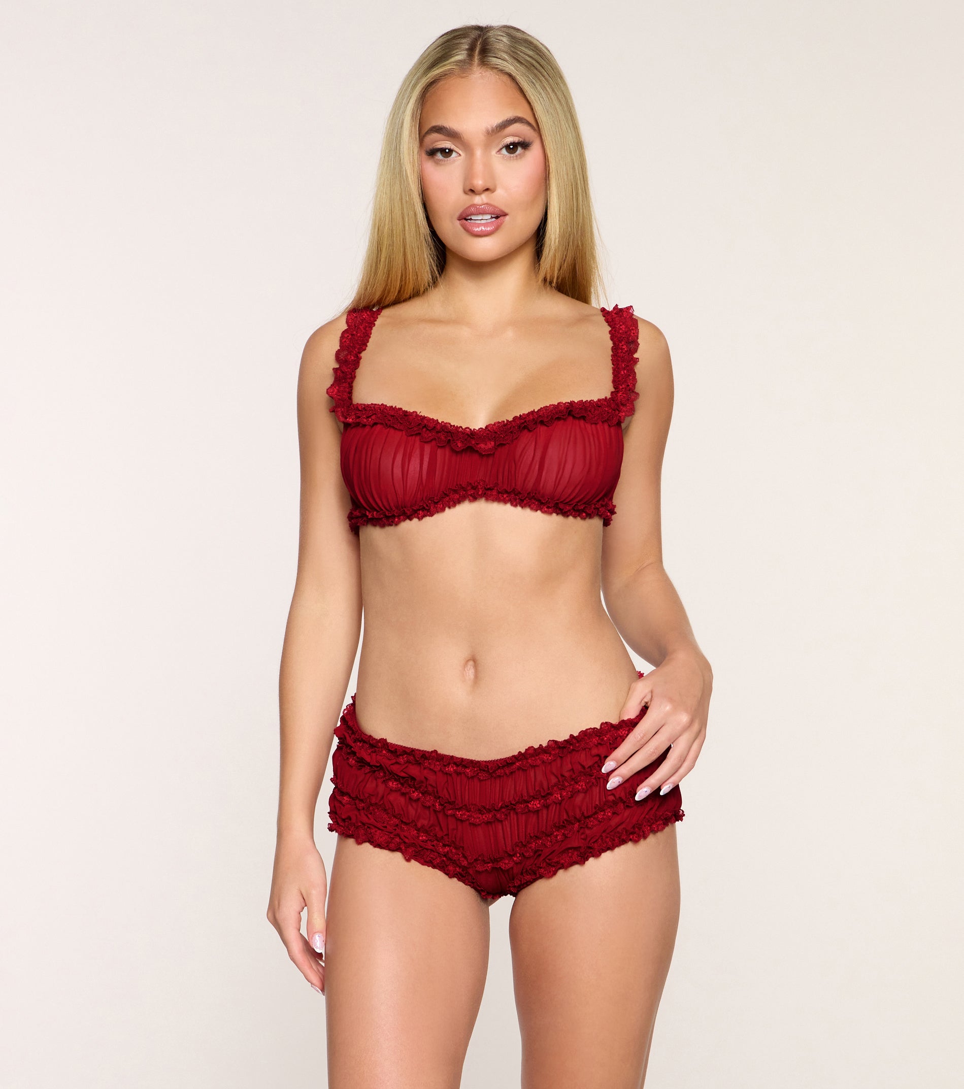 Sweet But Bold Ruffle Hot Shorts