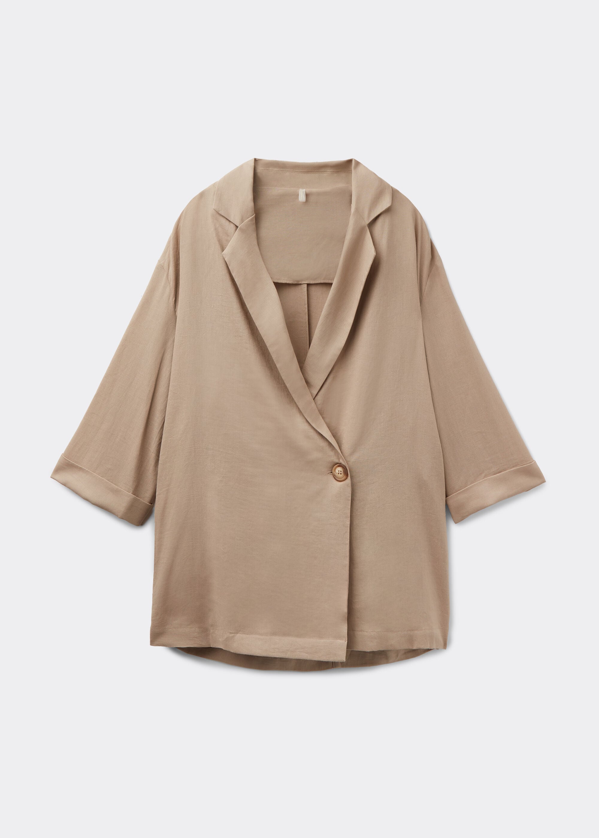 Loose Fit Blazer with Linen