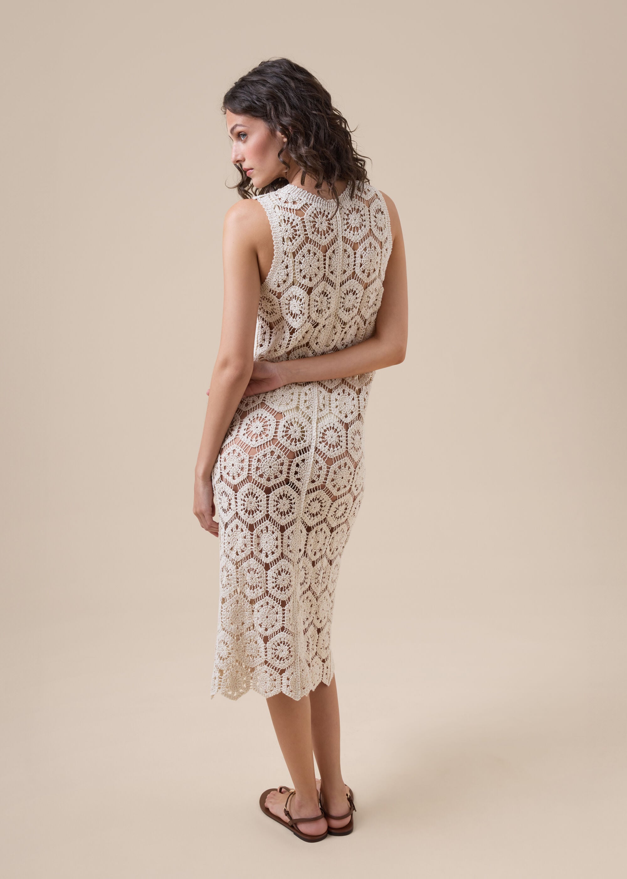 Crocheted Maxi Gilet