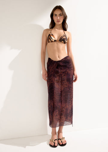 Long Animal Print Sarong