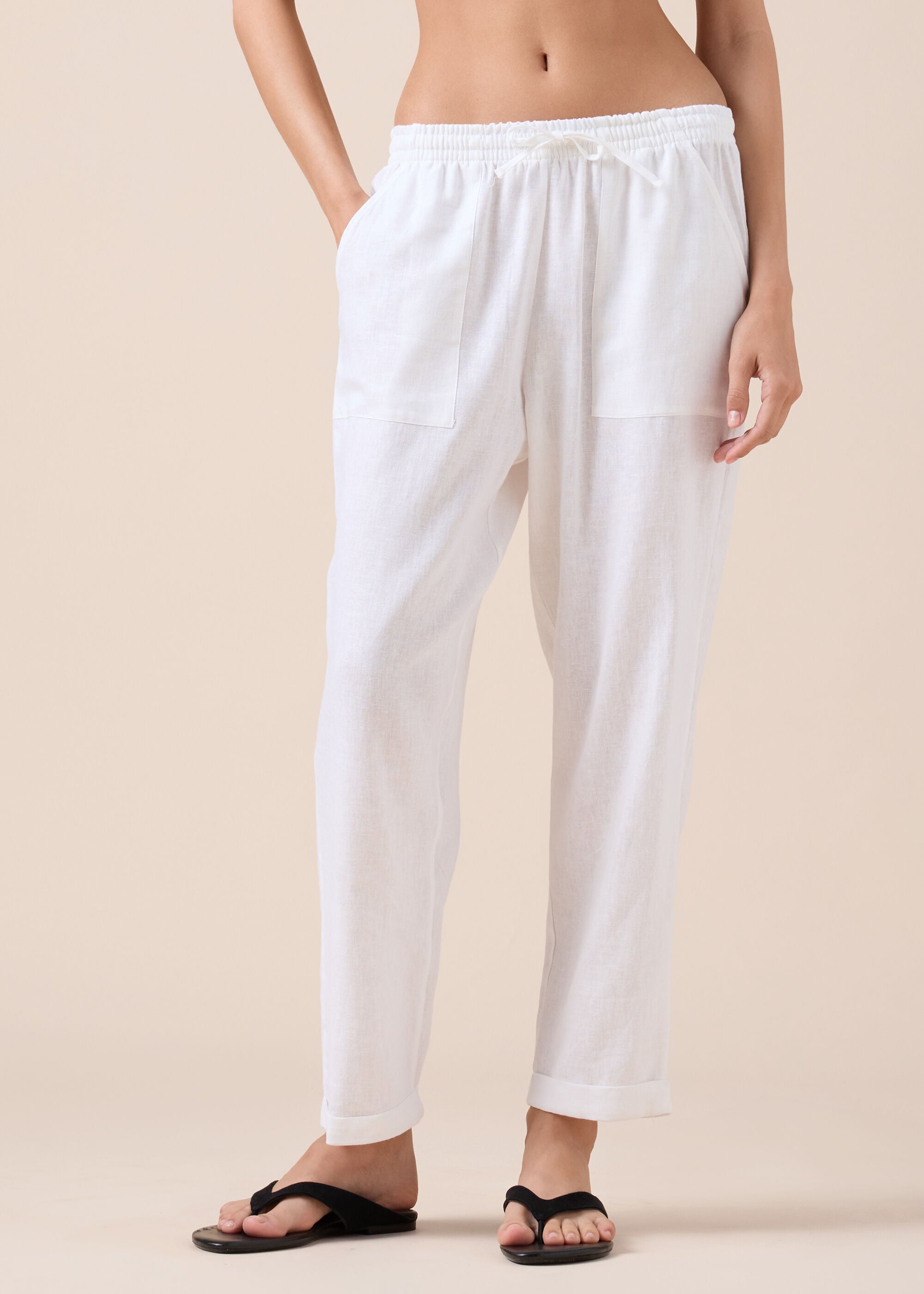 Linen and Viscose Pants