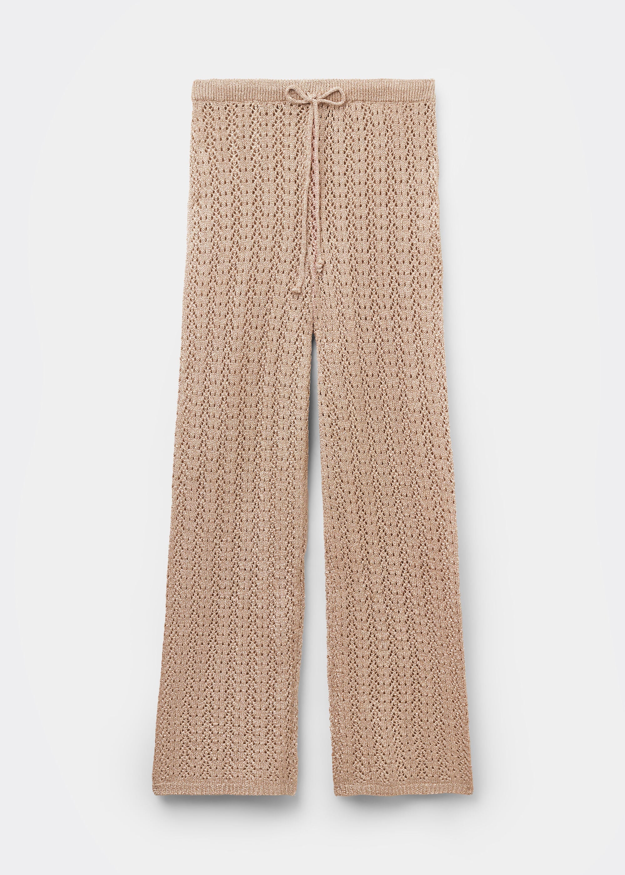 Long Crocheted Lamé Pants