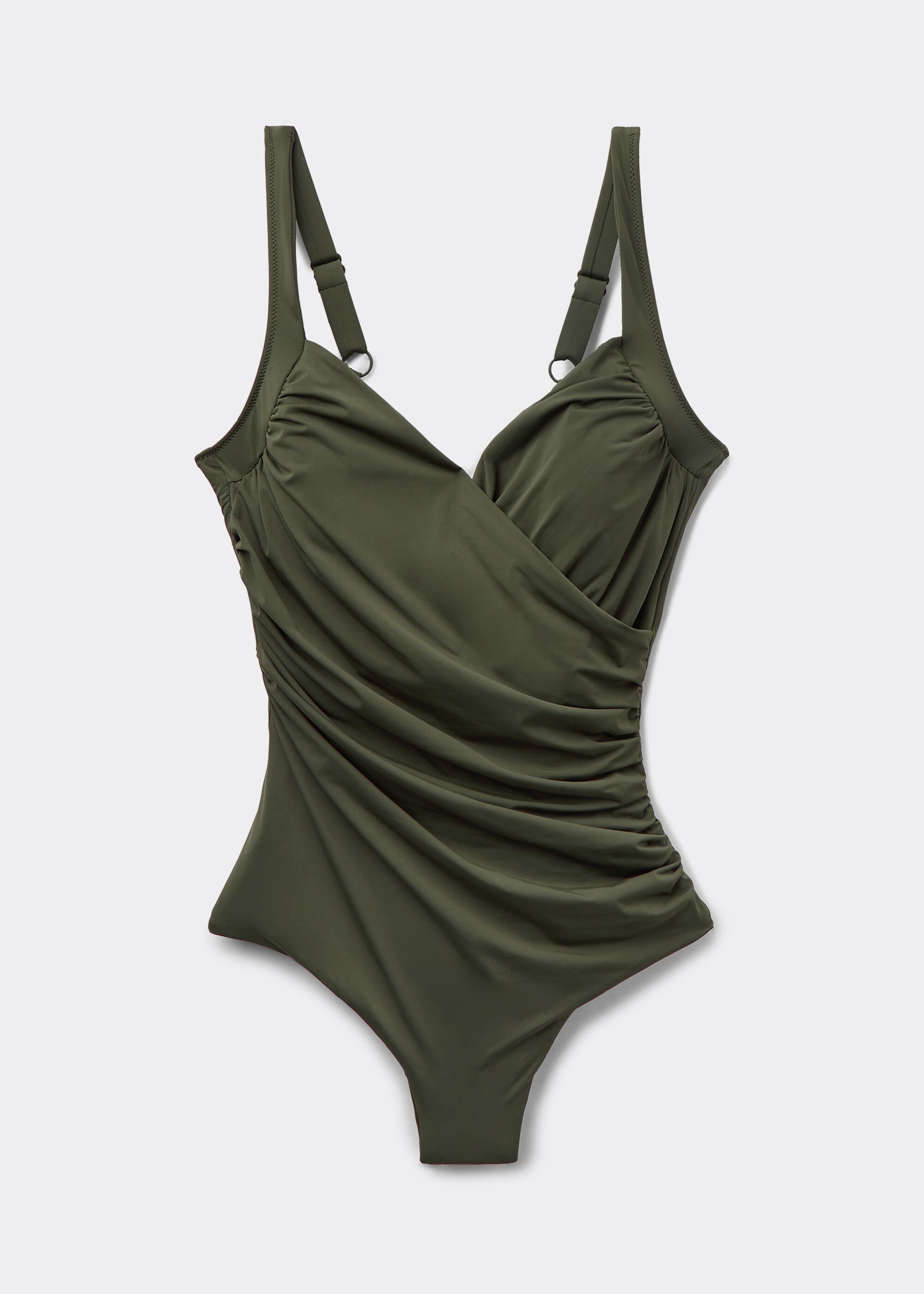 Slimming One-Piece Swimsuit Elegant Draping