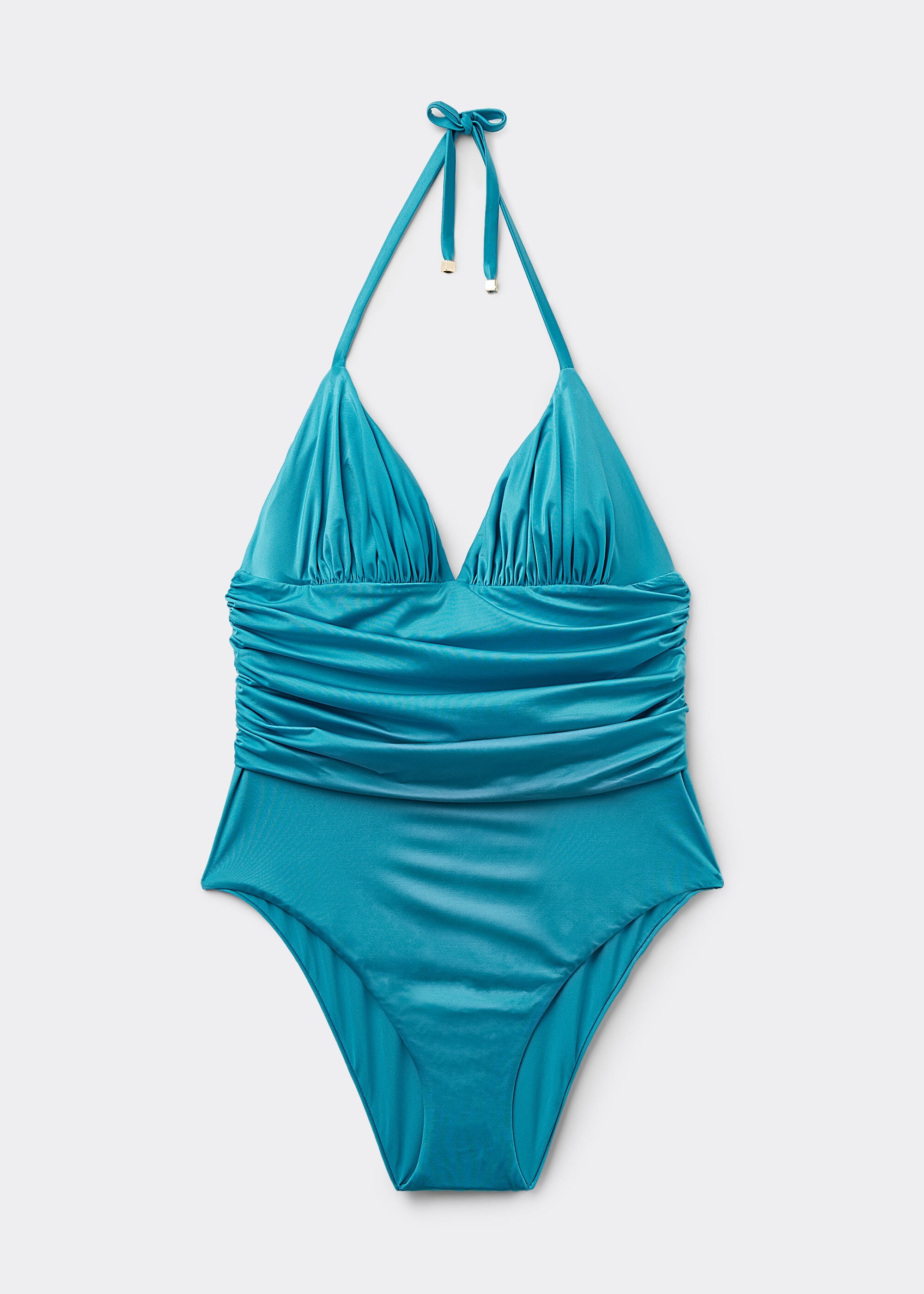 One Piece Swimsuit Shiny Satin