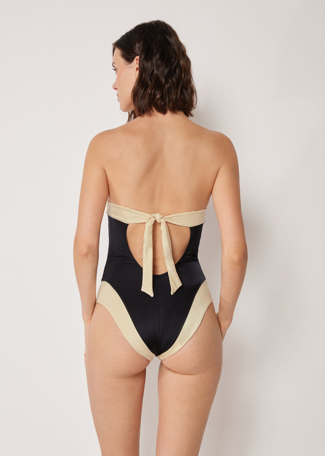 One Piece Swimsuit Elegant Bicolor