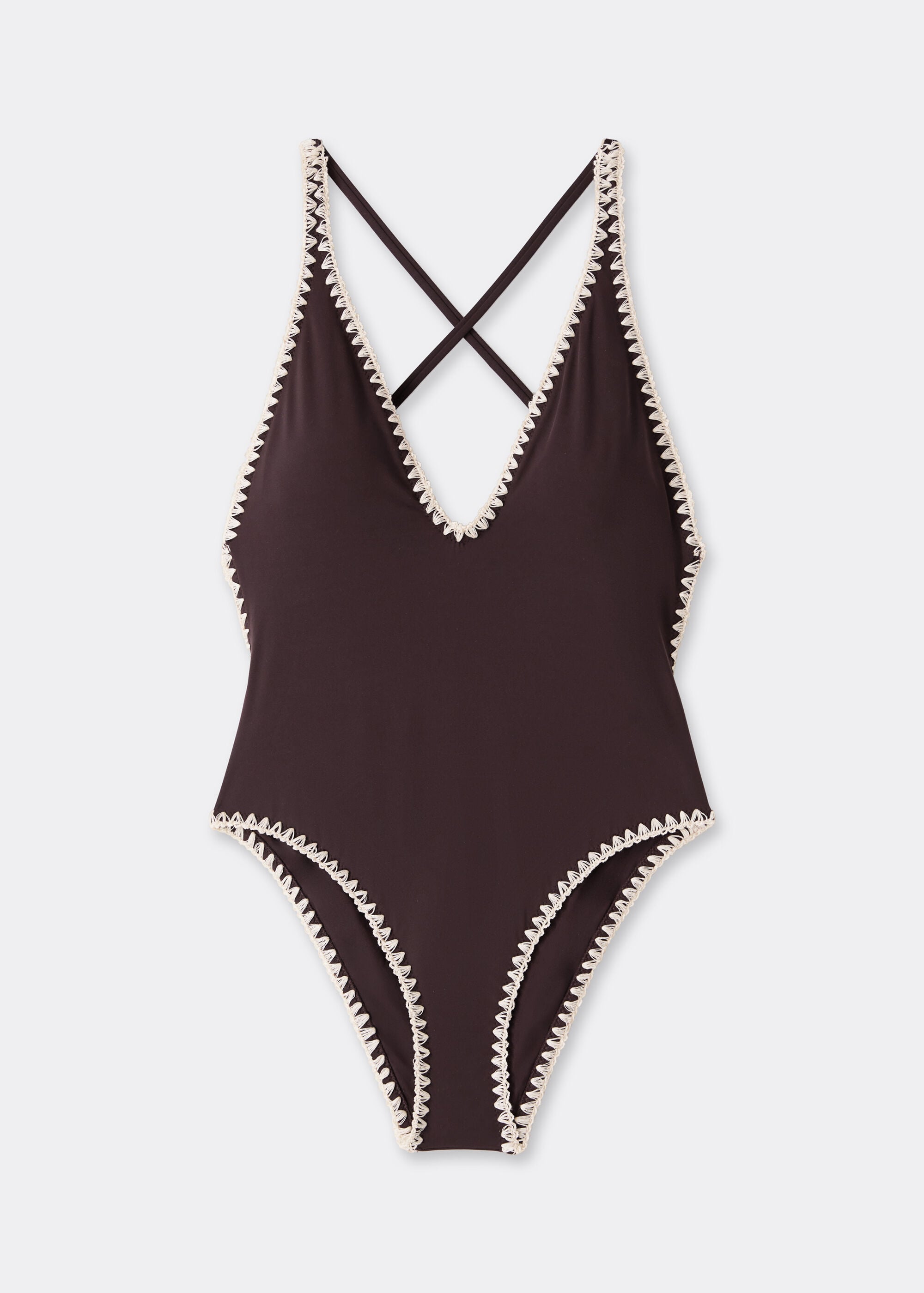 One Piece Swimsuit Premium Embroidery