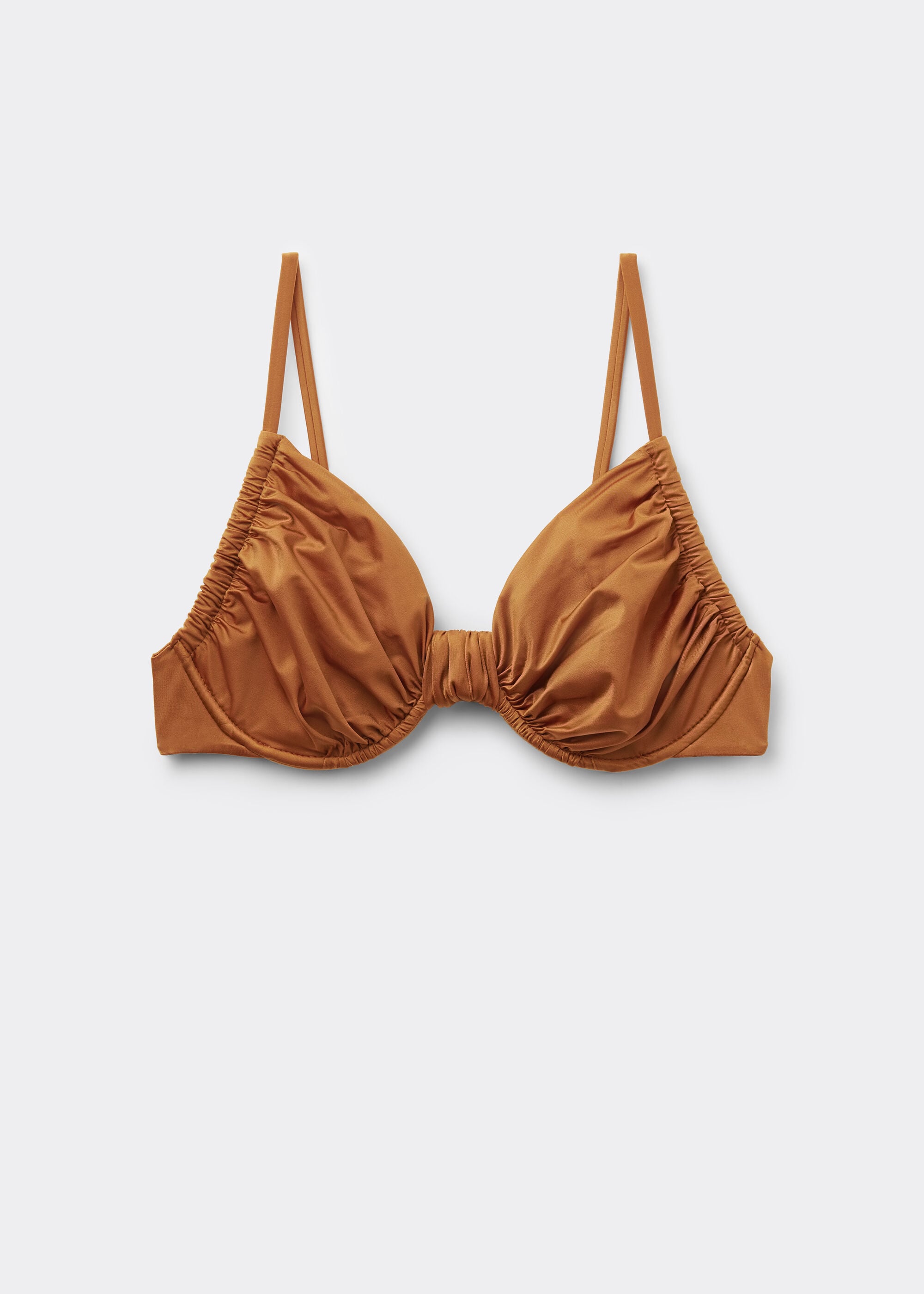 Shiny Satin Balconette Swimsuit Top