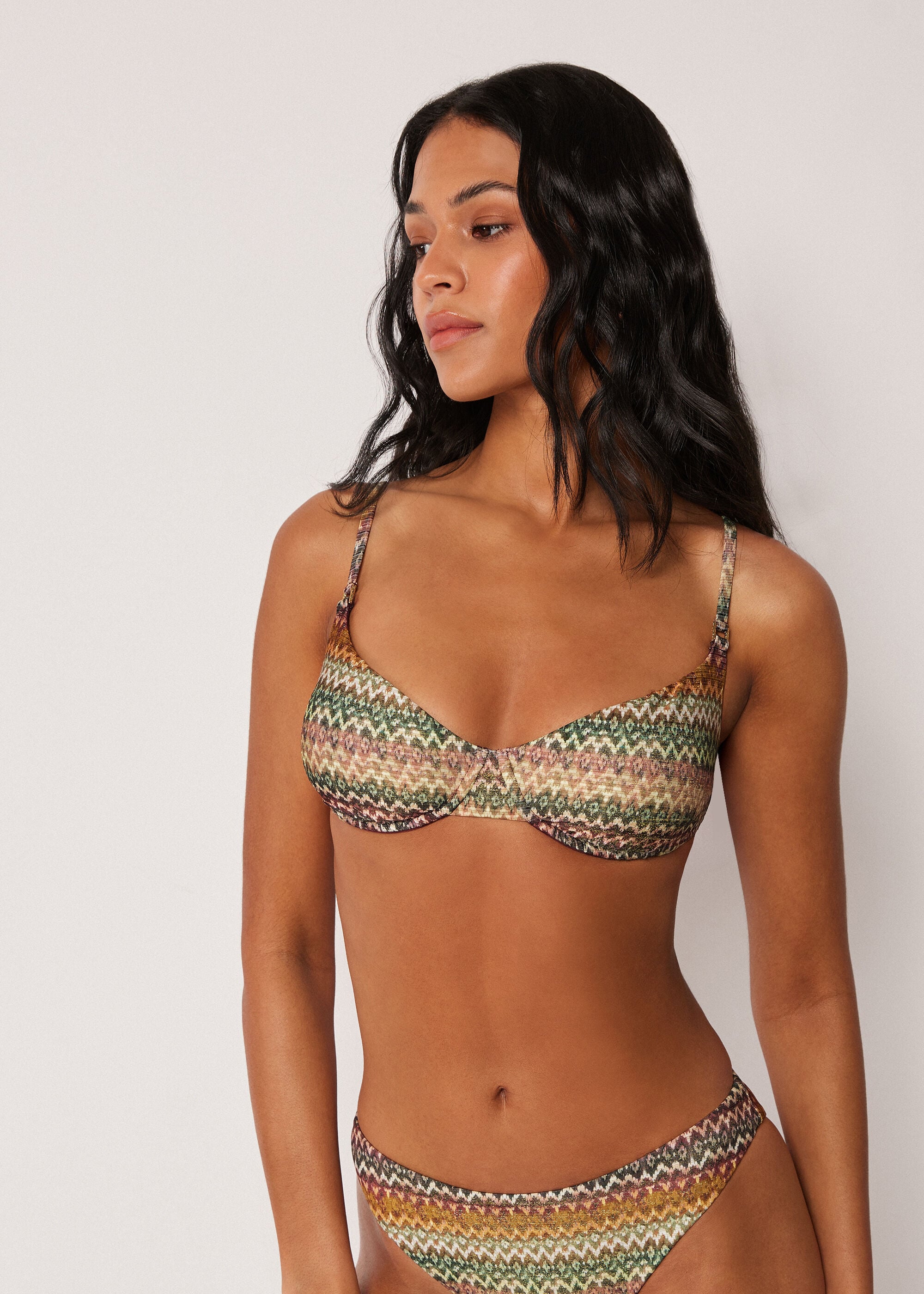 Balconette Swimsuit Top Elegant Ethnic