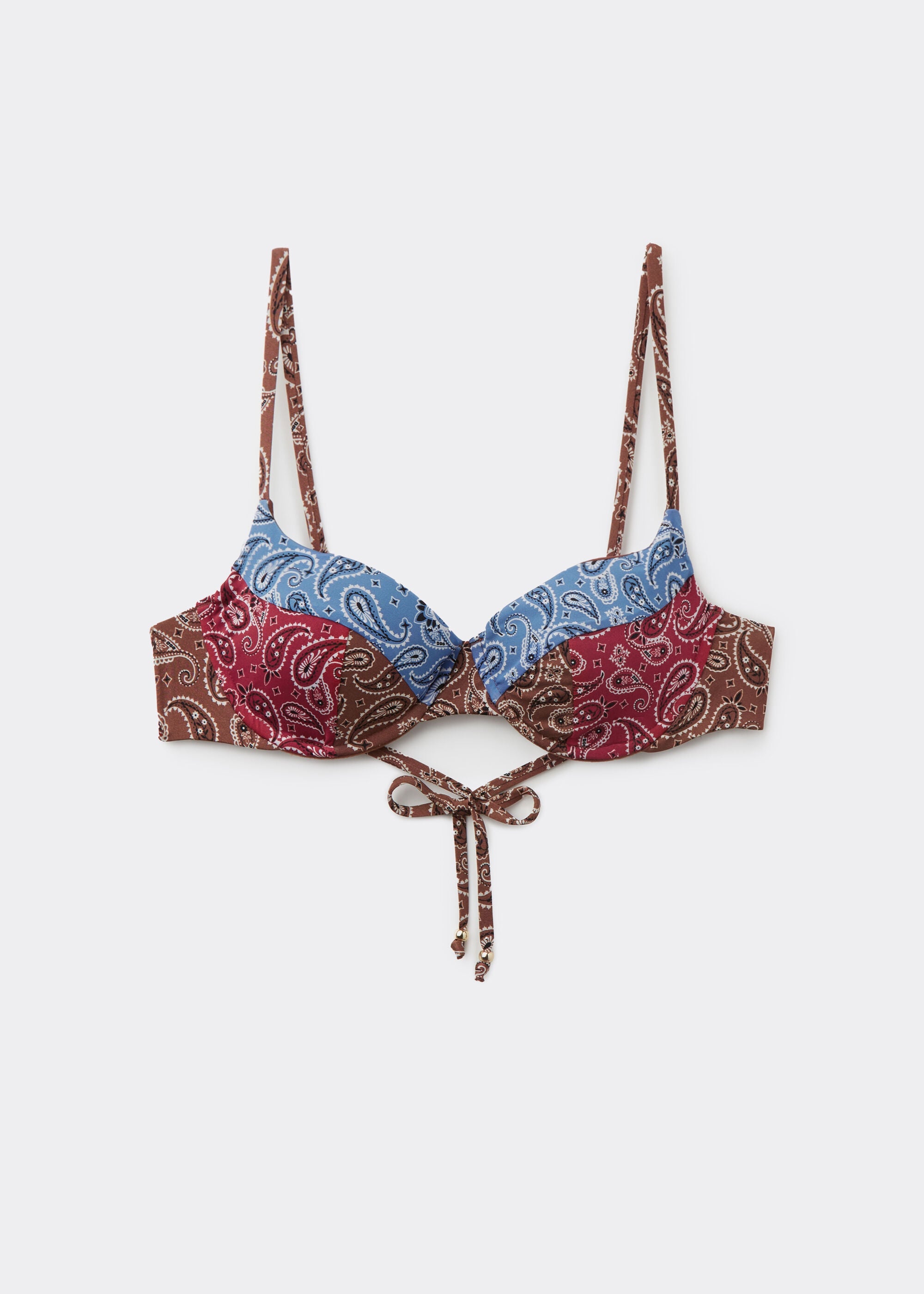 Balconette Swimsuit Top Bandana Patch