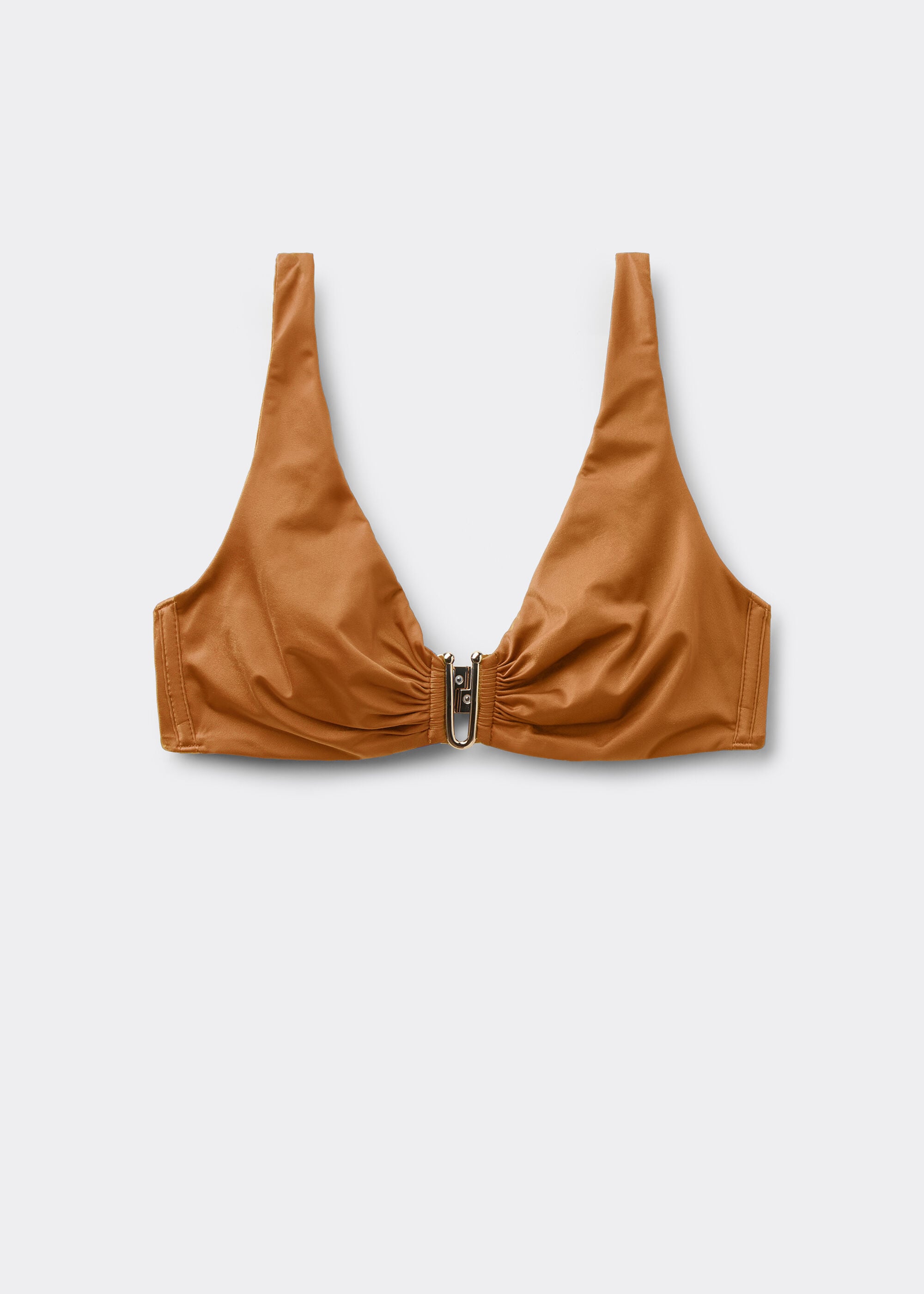 Shiny Satin Tank Swimsuit Top