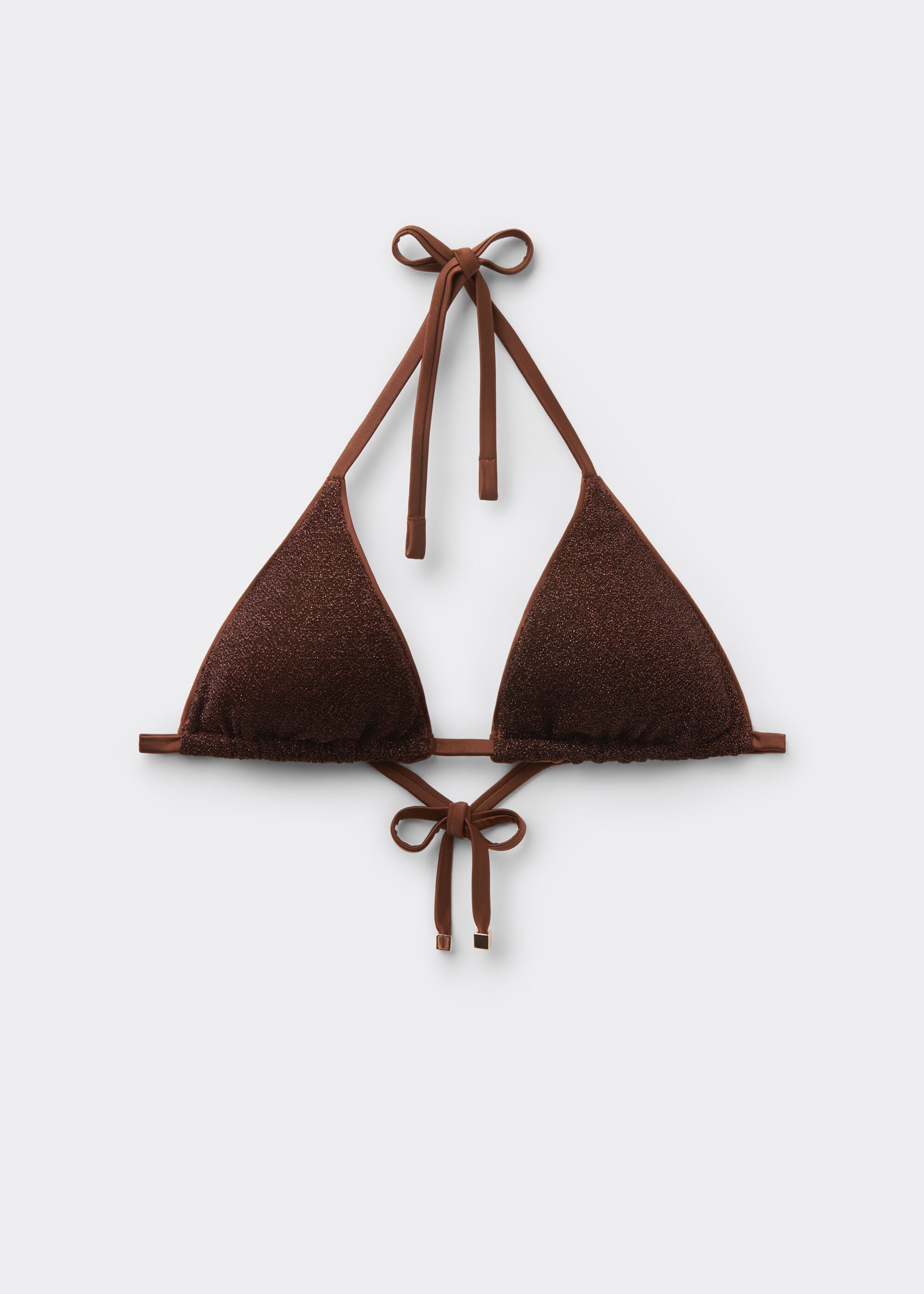 Triangle Swimsuit Top Metallic Glow