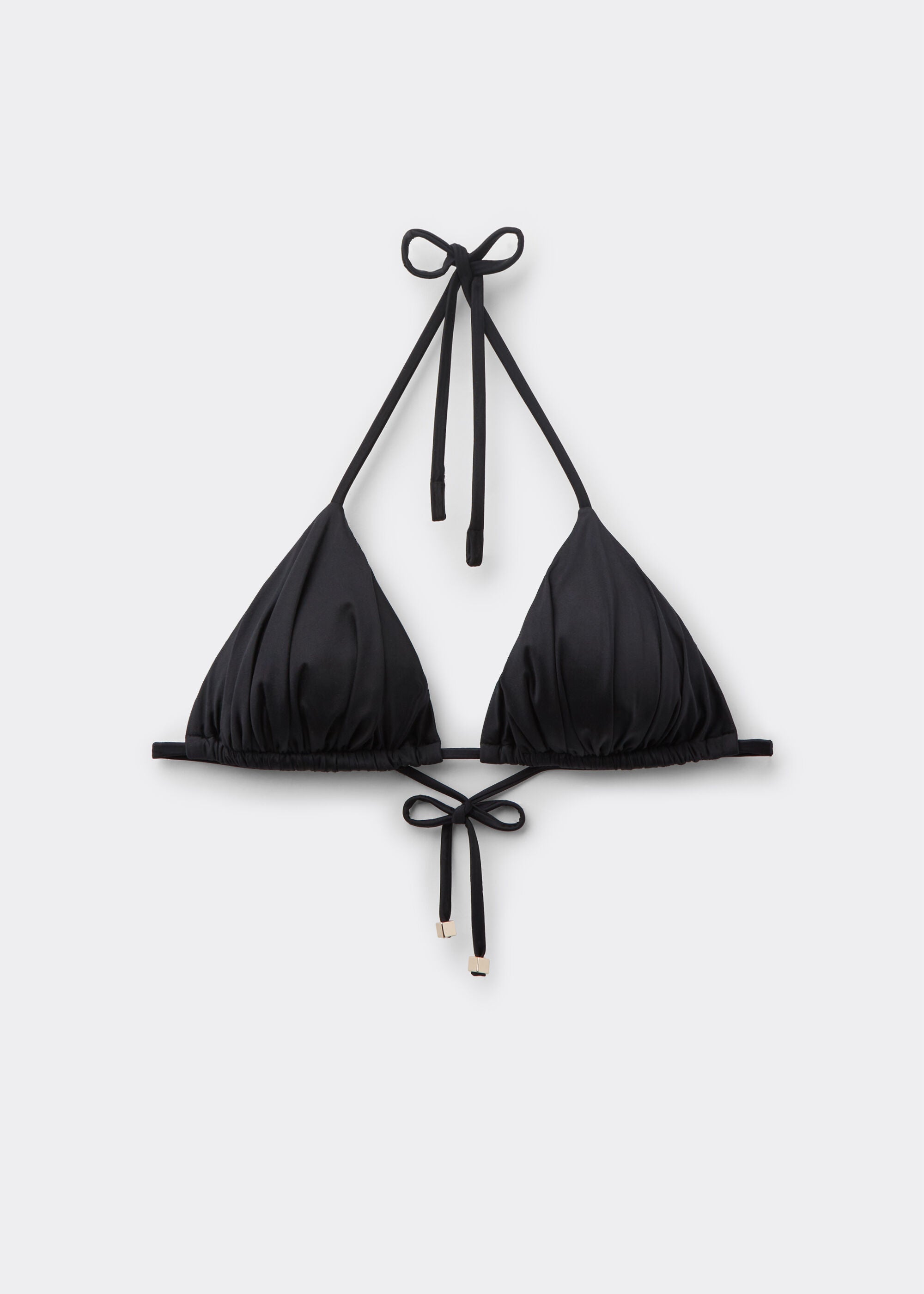 Triangle Swimsuit Top Shiny Satin