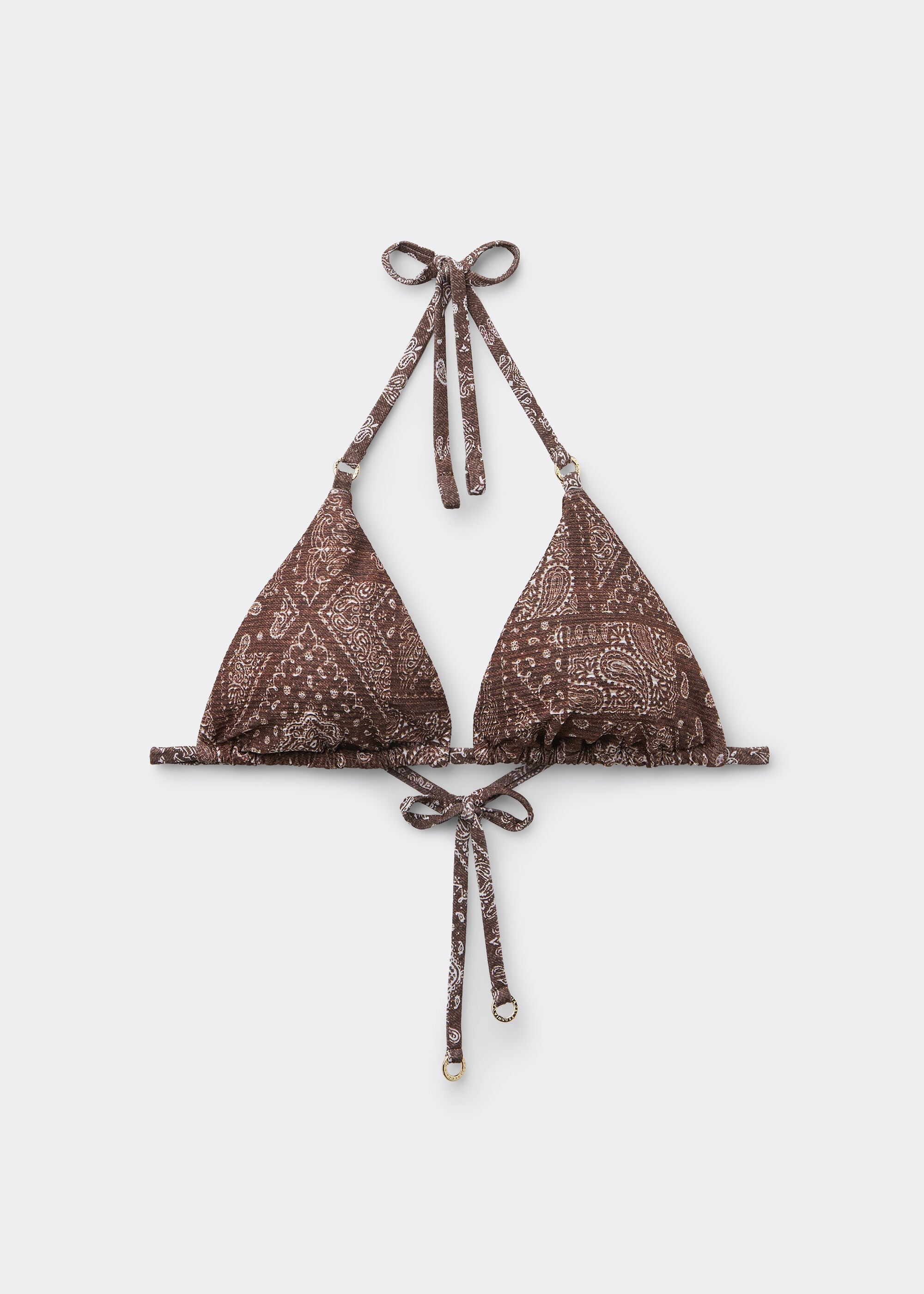 Triangle Swimsuit Top Paisley