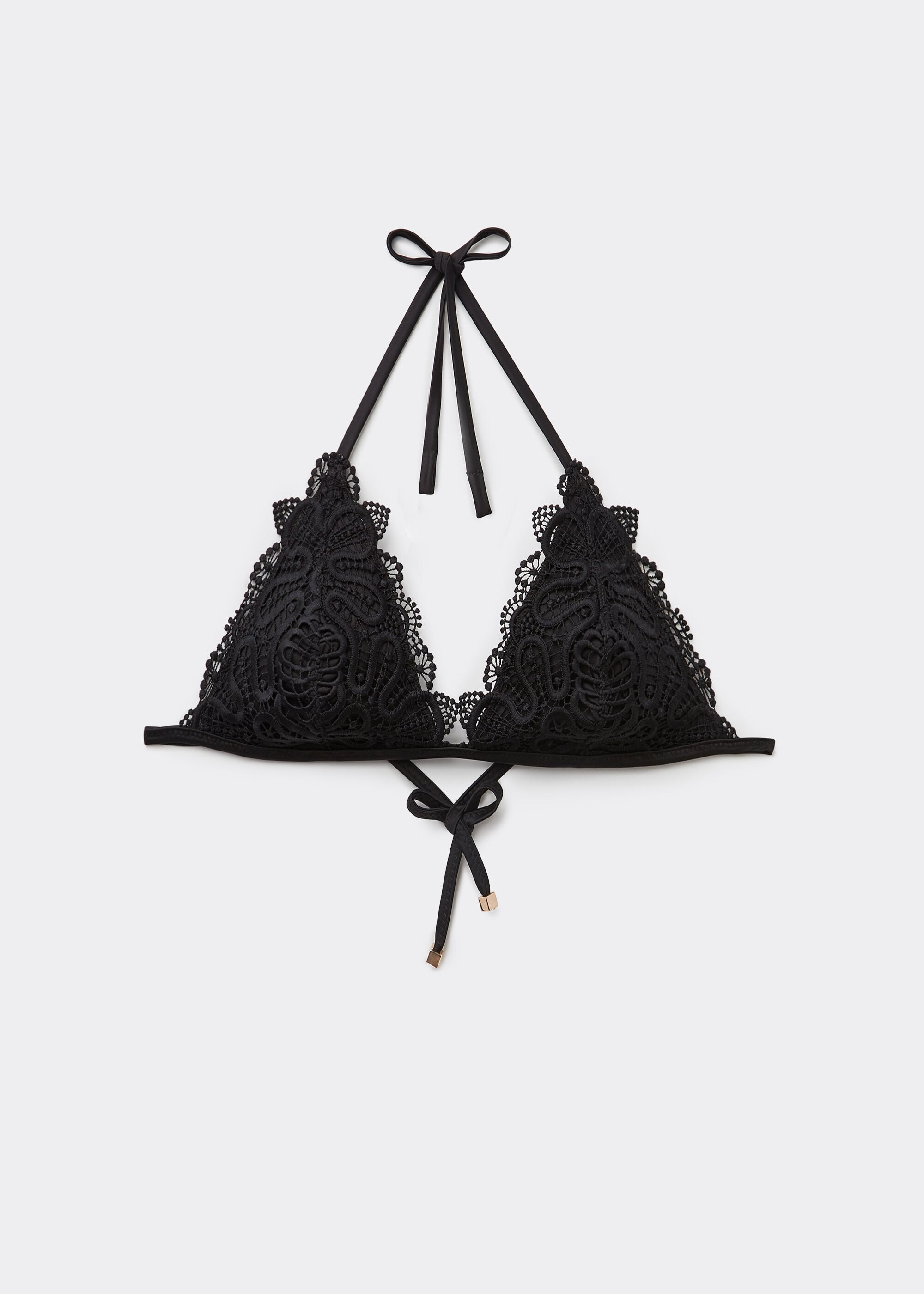 Romantic Lace Triangle Bikini Top
