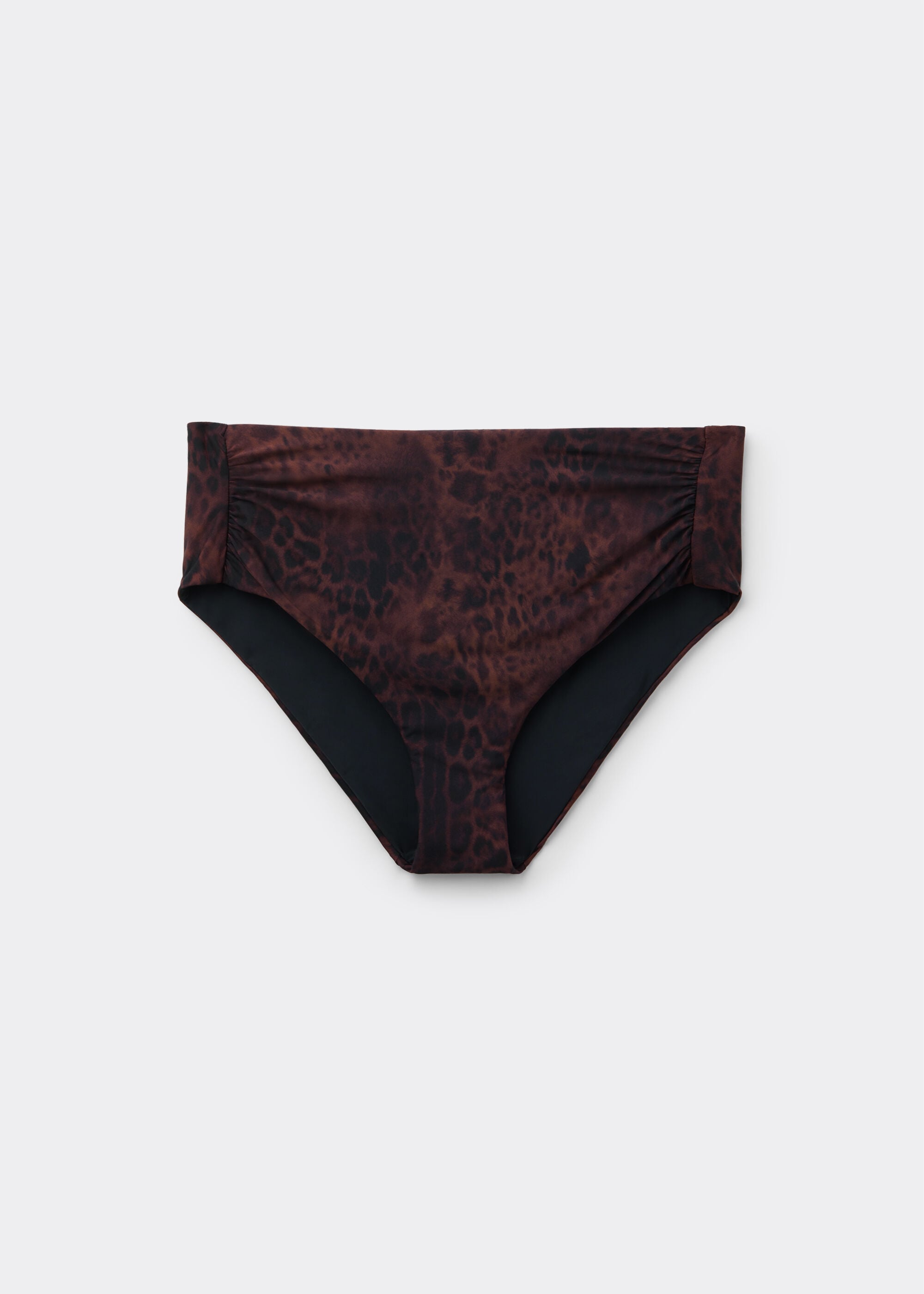 High-Waist Bikini Bottom Dark Animalier
