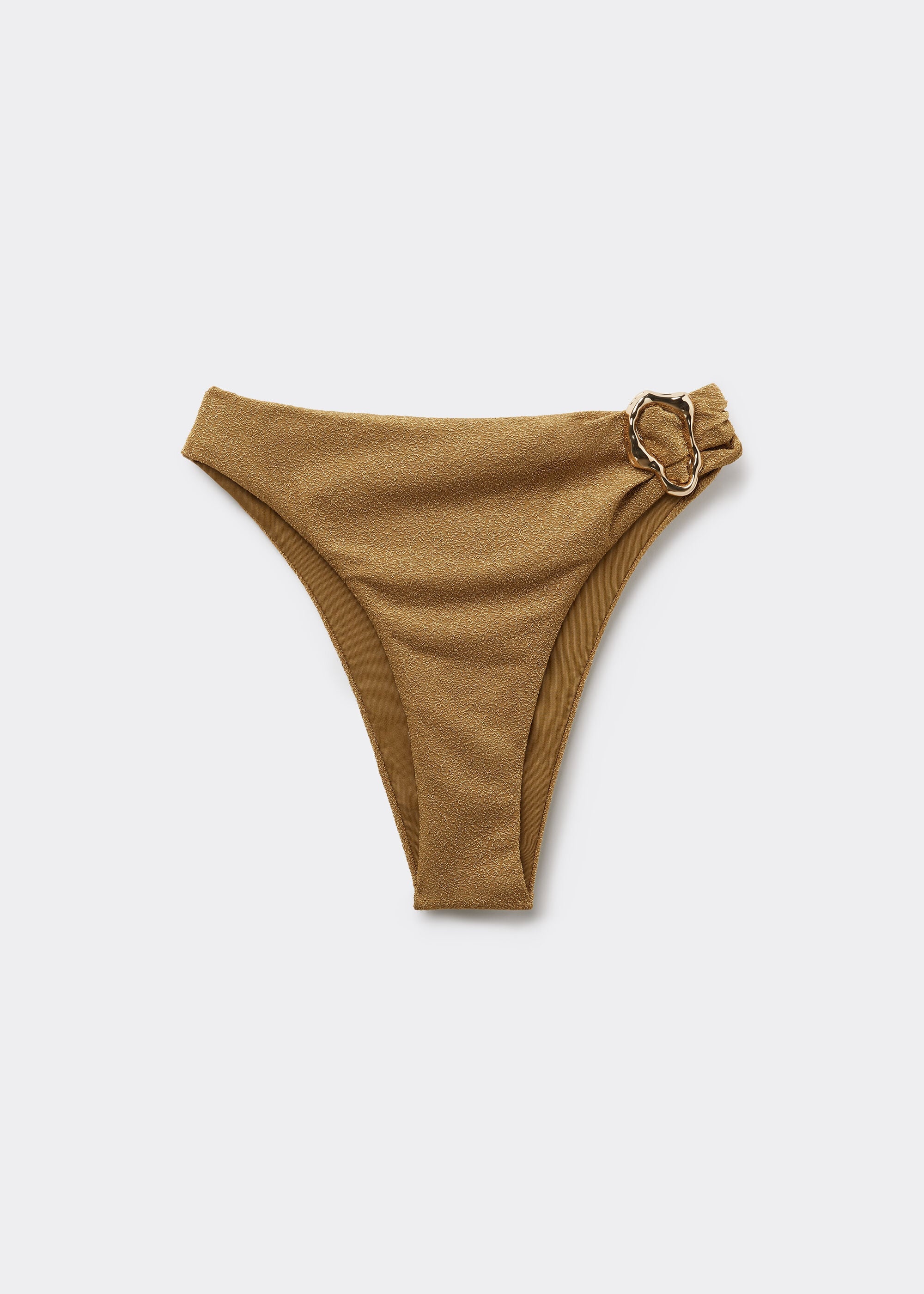 High-Waisted Brazilian Swimsuit Bottom Sophisticated Shine