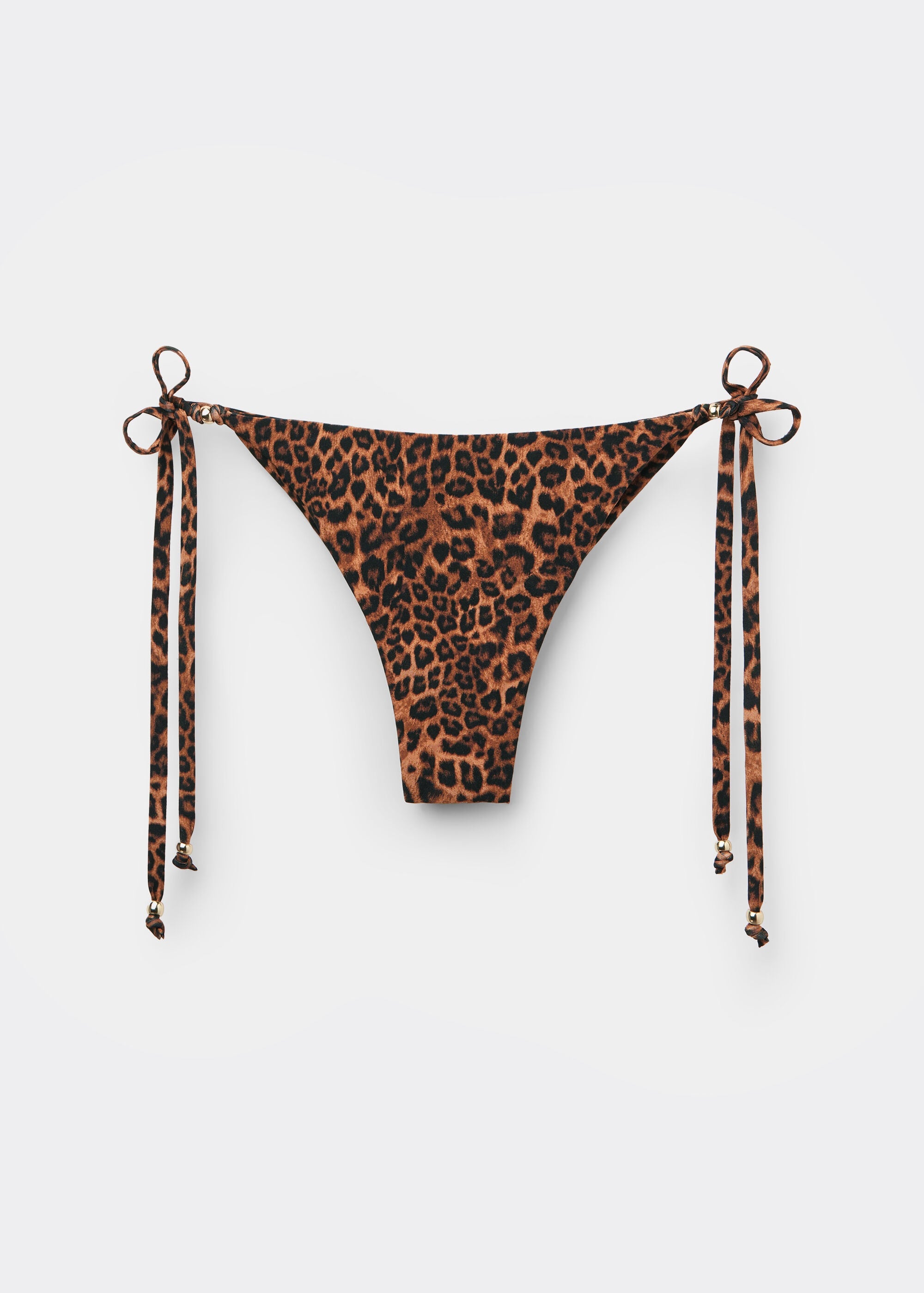 Wild Animalier Brazilian Side Tie Swimsuit Bottoms