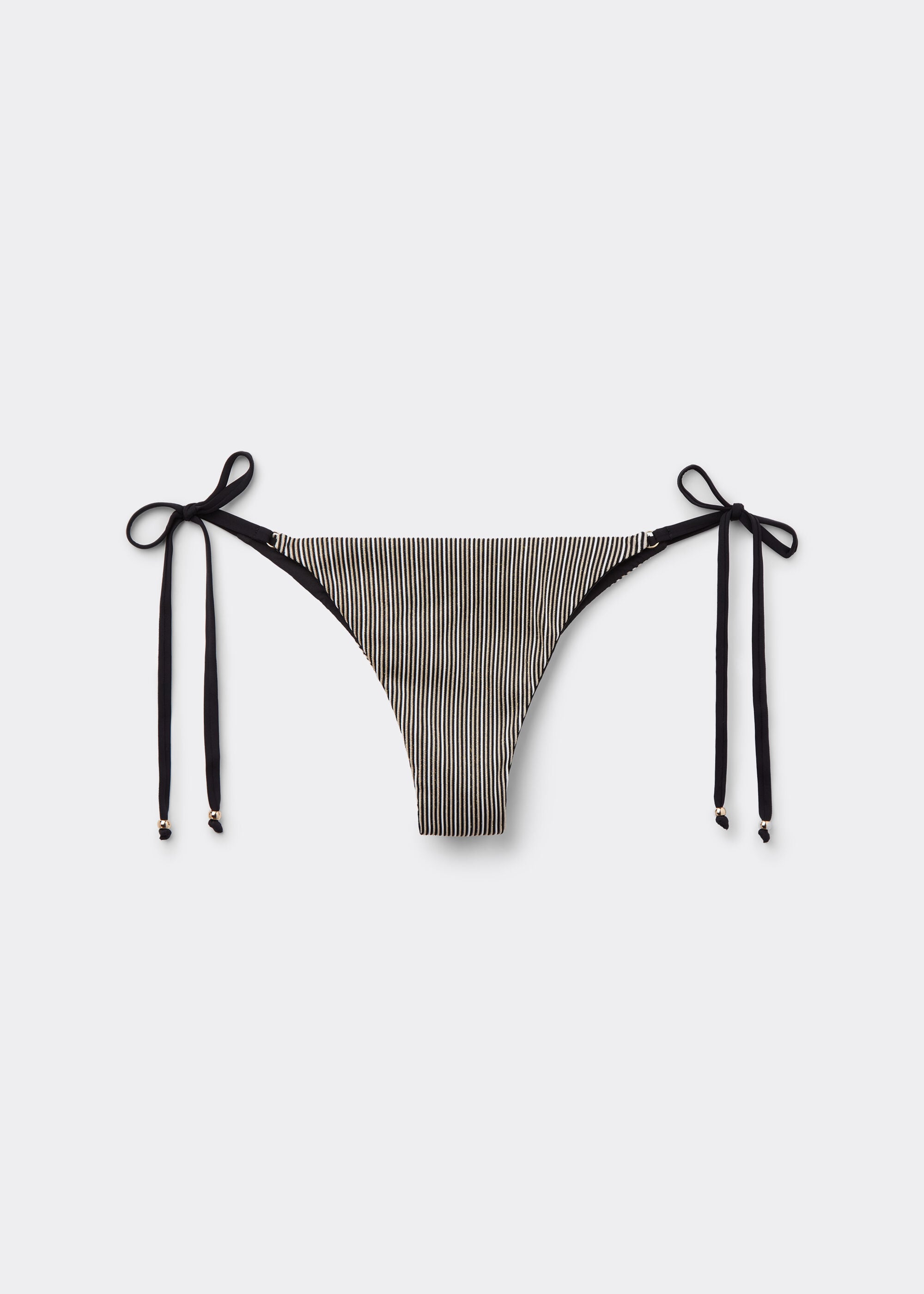 Brazilian Swimsuit Bottoms Golden Stripes