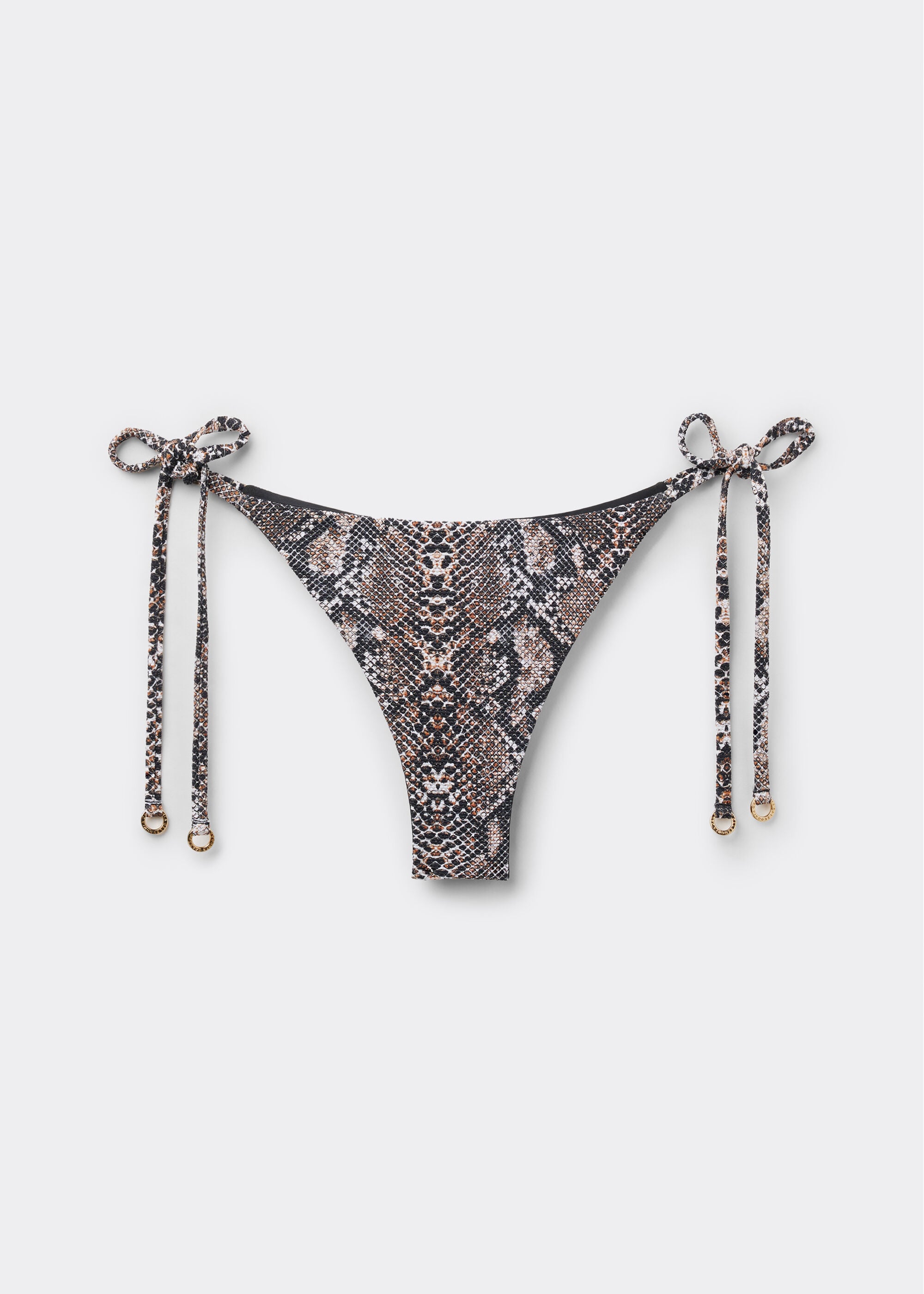 Tied Brazilian Swimsuit Bottom Classic Snake