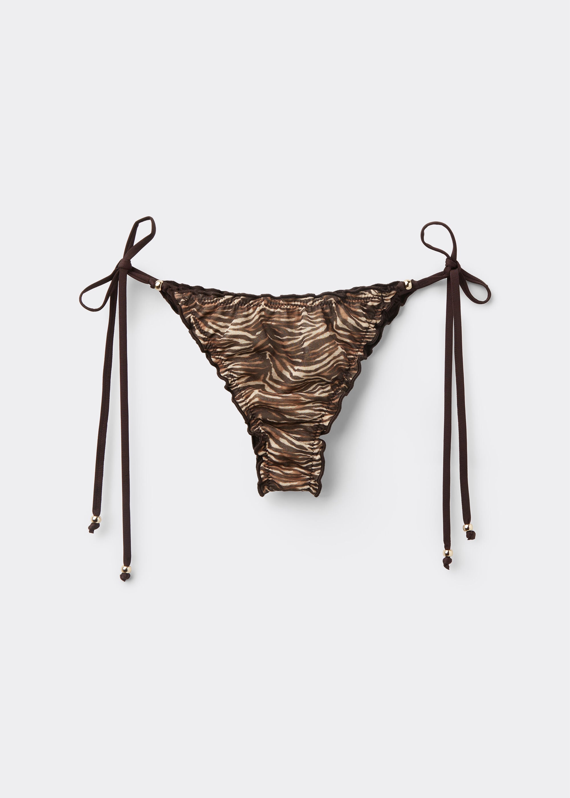 Brazilian String Swimsuit Bottom Doll Zebra