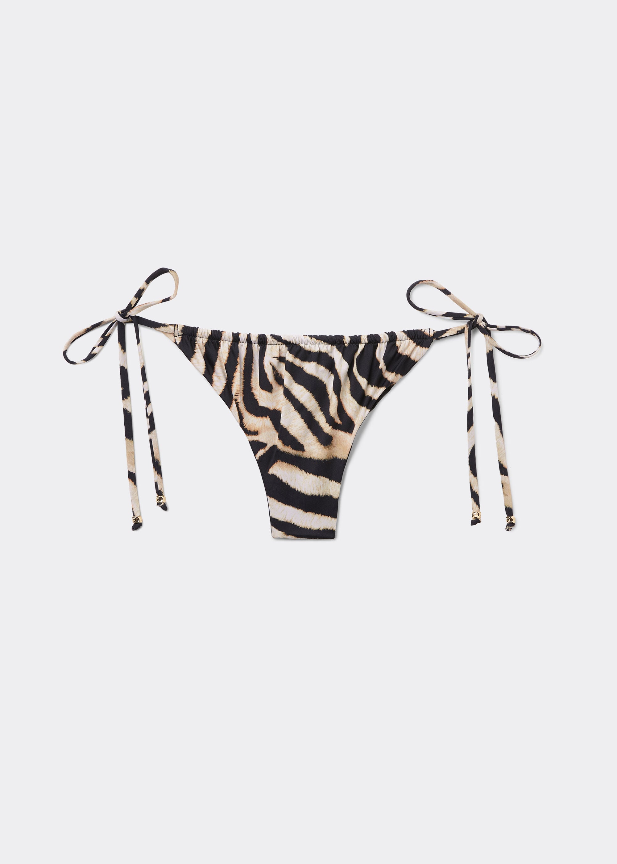 Brazilian String Swimsuit Bottom Savannah Zebra