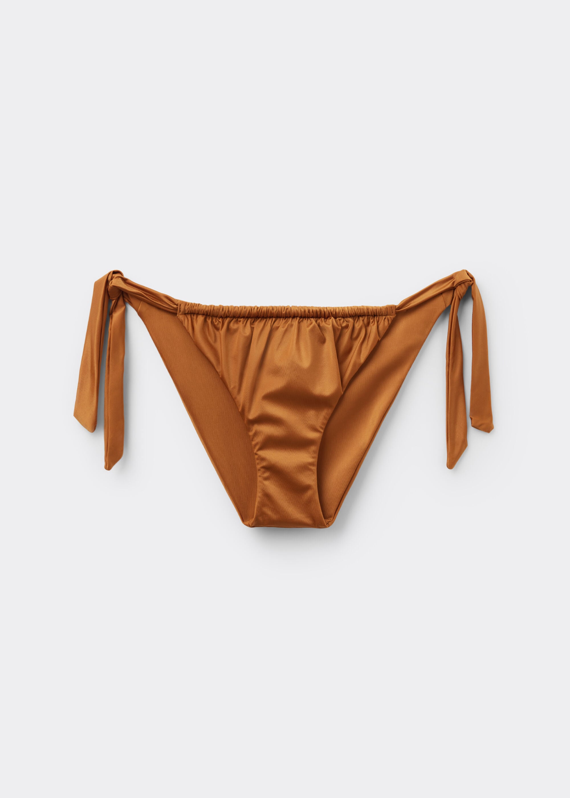Shiny Satin Bikini Briefs with Side Ties