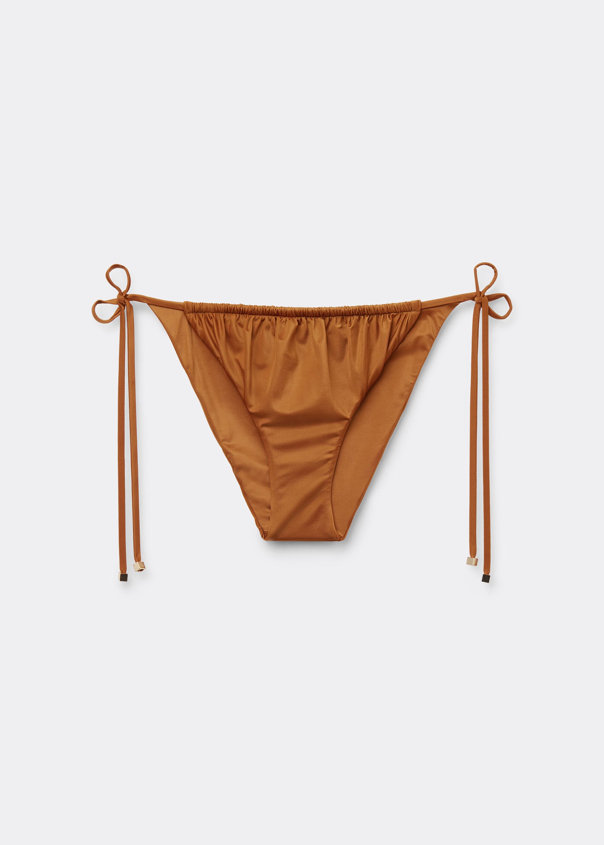 String Swimsuit Bottom Shiny Satin