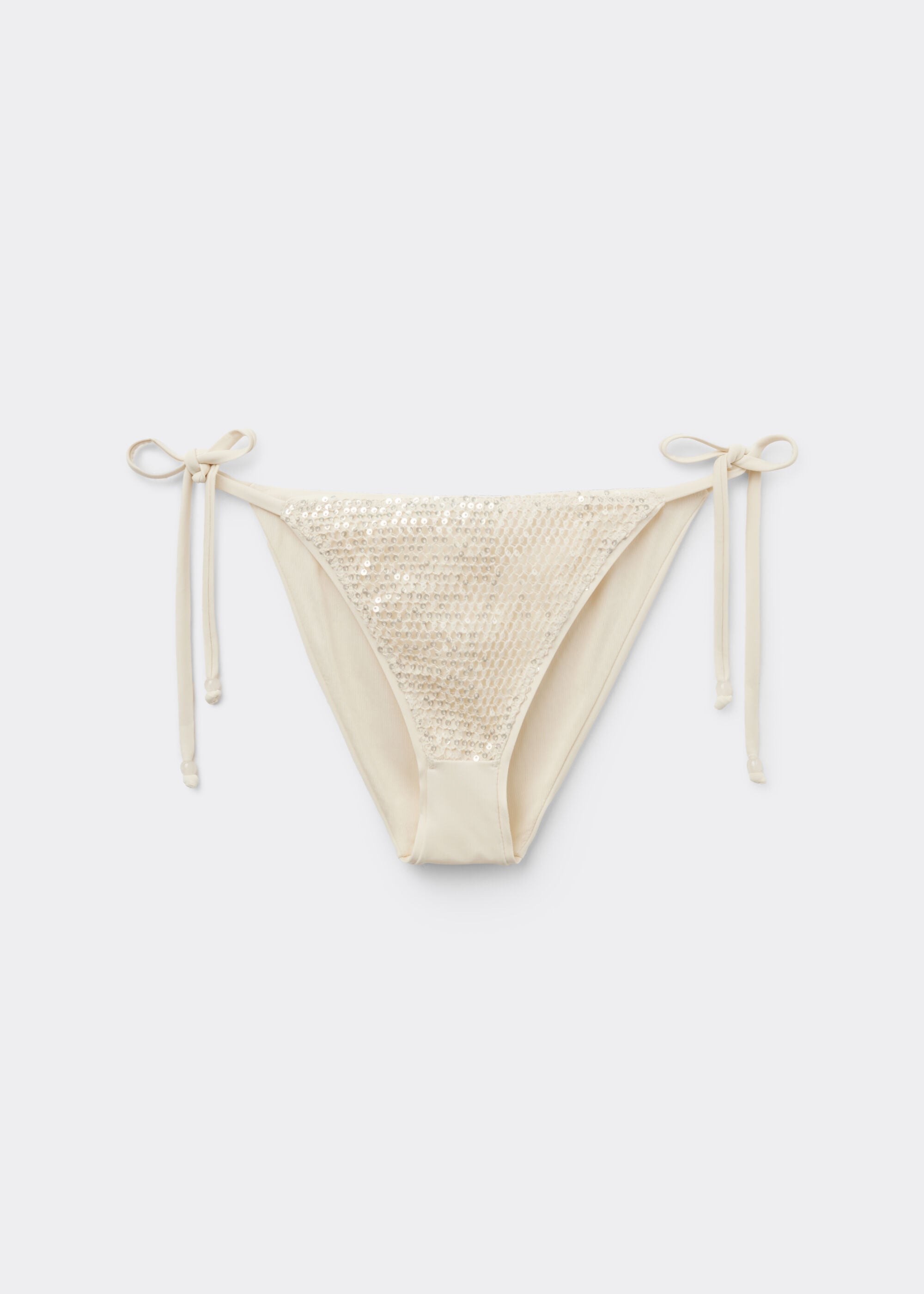 String Swimsuit Bottom Sequin Net