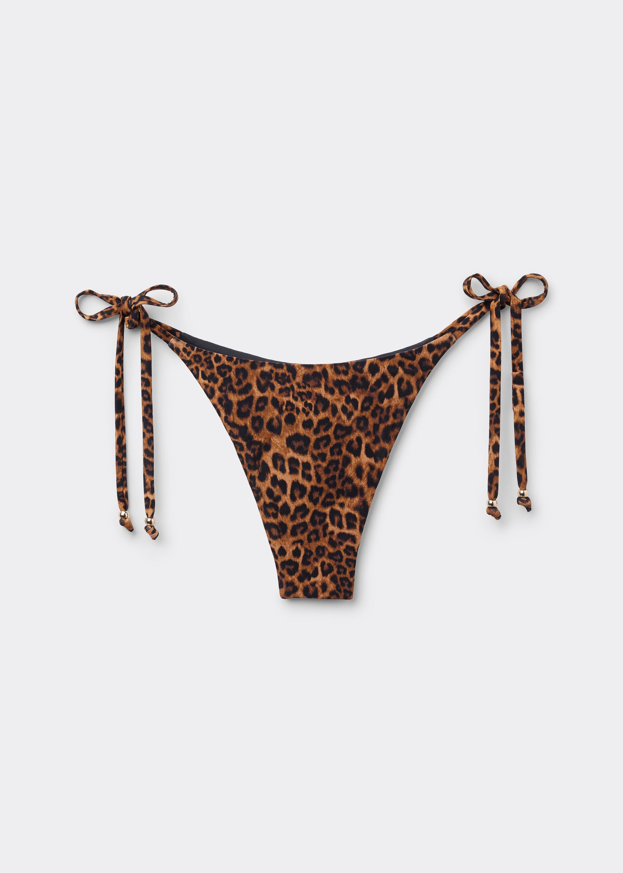 Wild Animalier Thong Swimsuit Bottoms