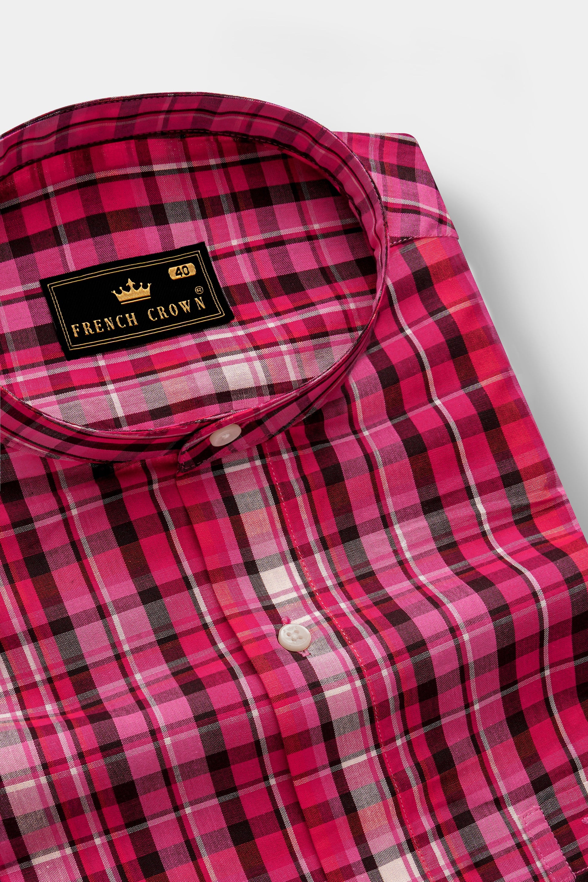 Roszic-Disco Pink Plaid Super Soft Premium Cotton Casual Shirt 13690-M-38, 13690-M-H-38, 13690-M-39, 13690-M-H-39, 13690-M-40, 13690-M-H-40, 13690-M-42, 13690-M-H-42, 13690-M-44, 13690-M-H-44, 13690-M-46, 13690-M-H-46, 13690-M-48, 13690-M-H-48, 13690-M-50, 13690-M-H-50, 13690-M-52, 13690-M-H-52
