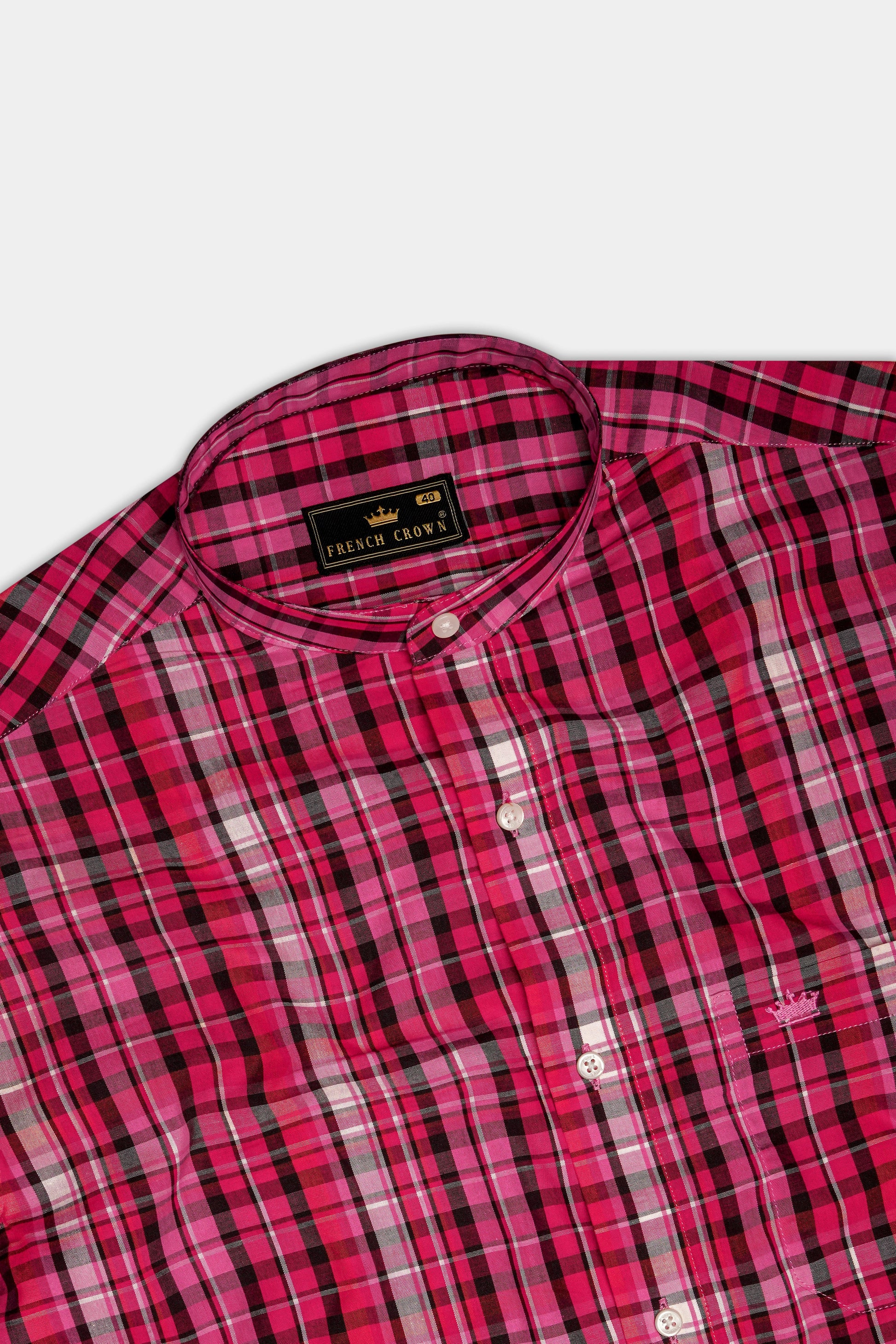 Roszic-Disco Pink Plaid Super Soft Premium Cotton Casual Shirt 13690-M-38, 13690-M-H-38, 13690-M-39, 13690-M-H-39, 13690-M-40, 13690-M-H-40, 13690-M-42, 13690-M-H-42, 13690-M-44, 13690-M-H-44, 13690-M-46, 13690-M-H-46, 13690-M-48, 13690-M-H-48, 13690-M-50, 13690-M-H-50, 13690-M-52, 13690-M-H-52
