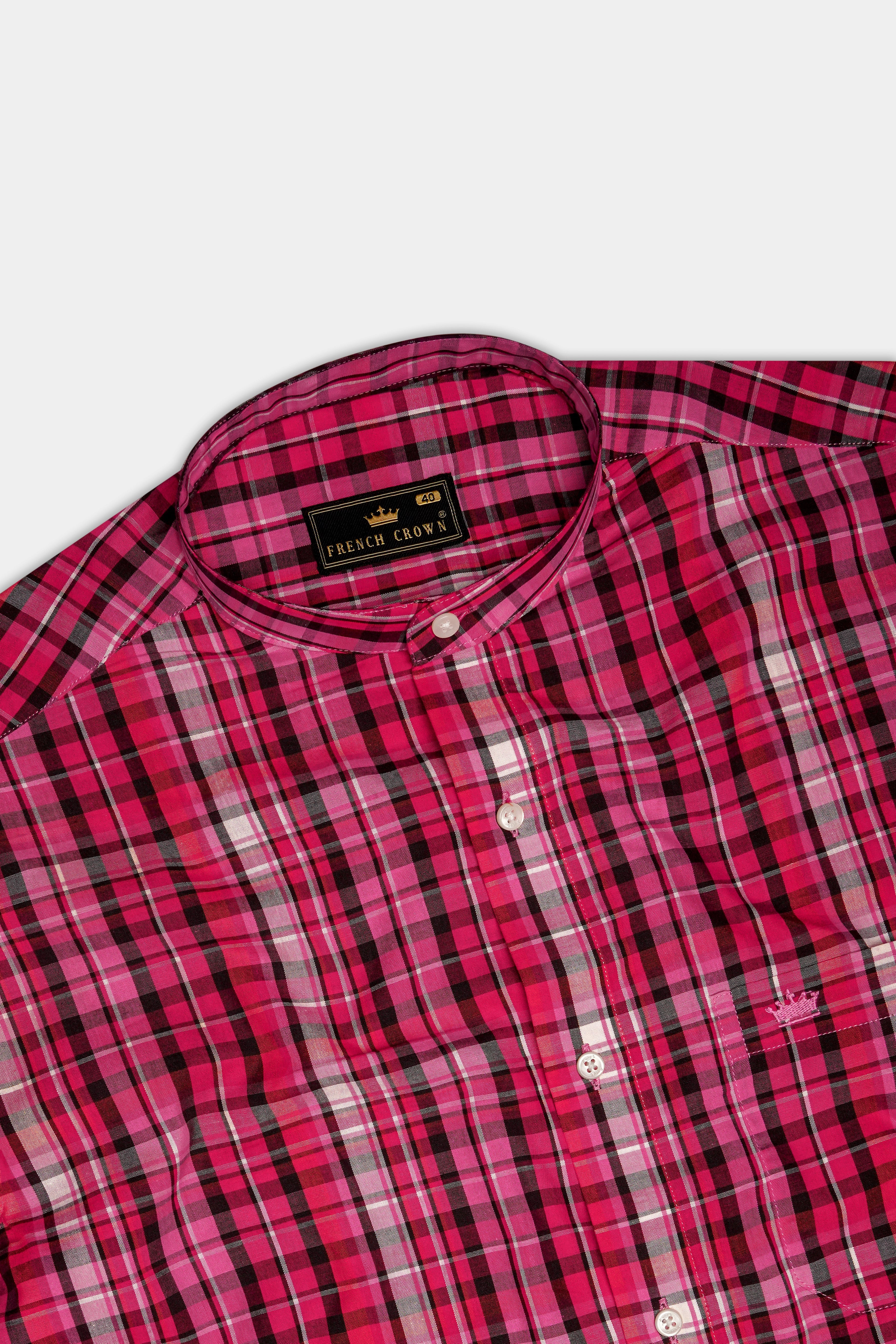 Roszic-Disco Pink Plaid Super Soft Premium Cotton Casual Shirt 13690-M-38, 13690-M-H-38, 13690-M-39, 13690-M-H-39, 13690-M-40, 13690-M-H-40, 13690-M-42, 13690-M-H-42, 13690-M-44, 13690-M-H-44, 13690-M-46, 13690-M-H-46, 13690-M-48, 13690-M-H-48, 13690-M-50, 13690-M-H-50, 13690-M-52, 13690-M-H-52
