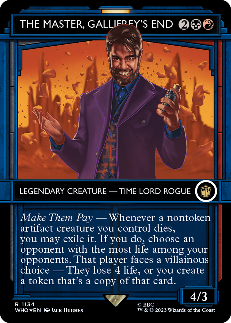 The Master, Gallifrey's End (WHO-1134) - Doctor Who: (Showcase) (Borderless) Foil - Premium MTG Single from Wizards of the Coast - Just $0.78! Shop now at Game Crave Tournament Store