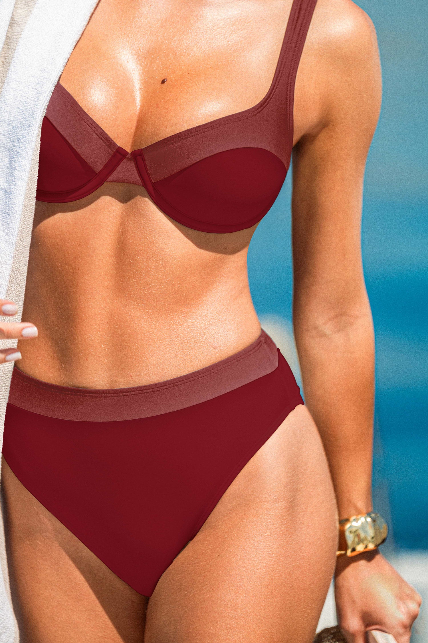 Crimson Eclipse Red Bikini Set