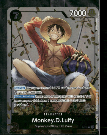 One Piece Promotion Cards Monkey.D.Luffy (Tin Pack Set Vol. 2) #P-075 Sealed