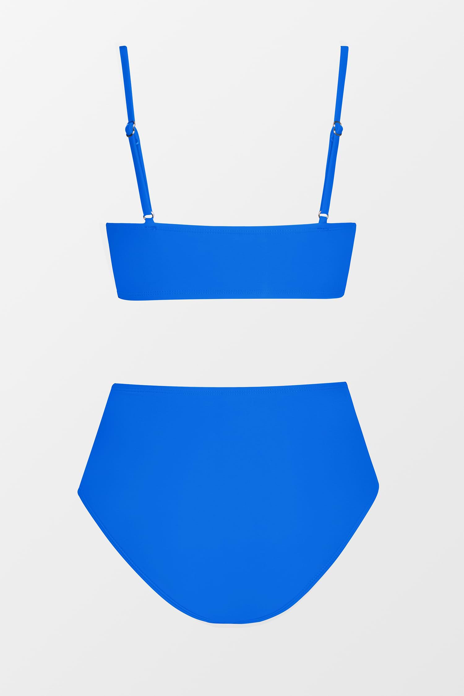 Wrap Bralette & Spliced High Waist Bikini Set