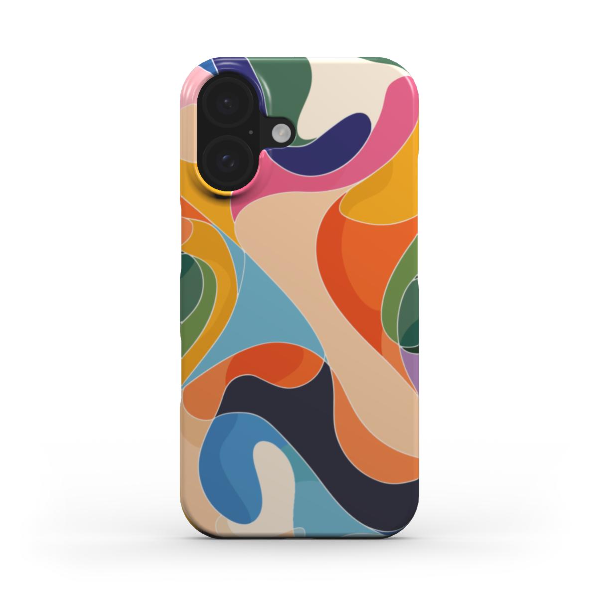 Bunte Abstrakte Flow Handyhülle – Künstlerisches & Lebendiges Design Snap