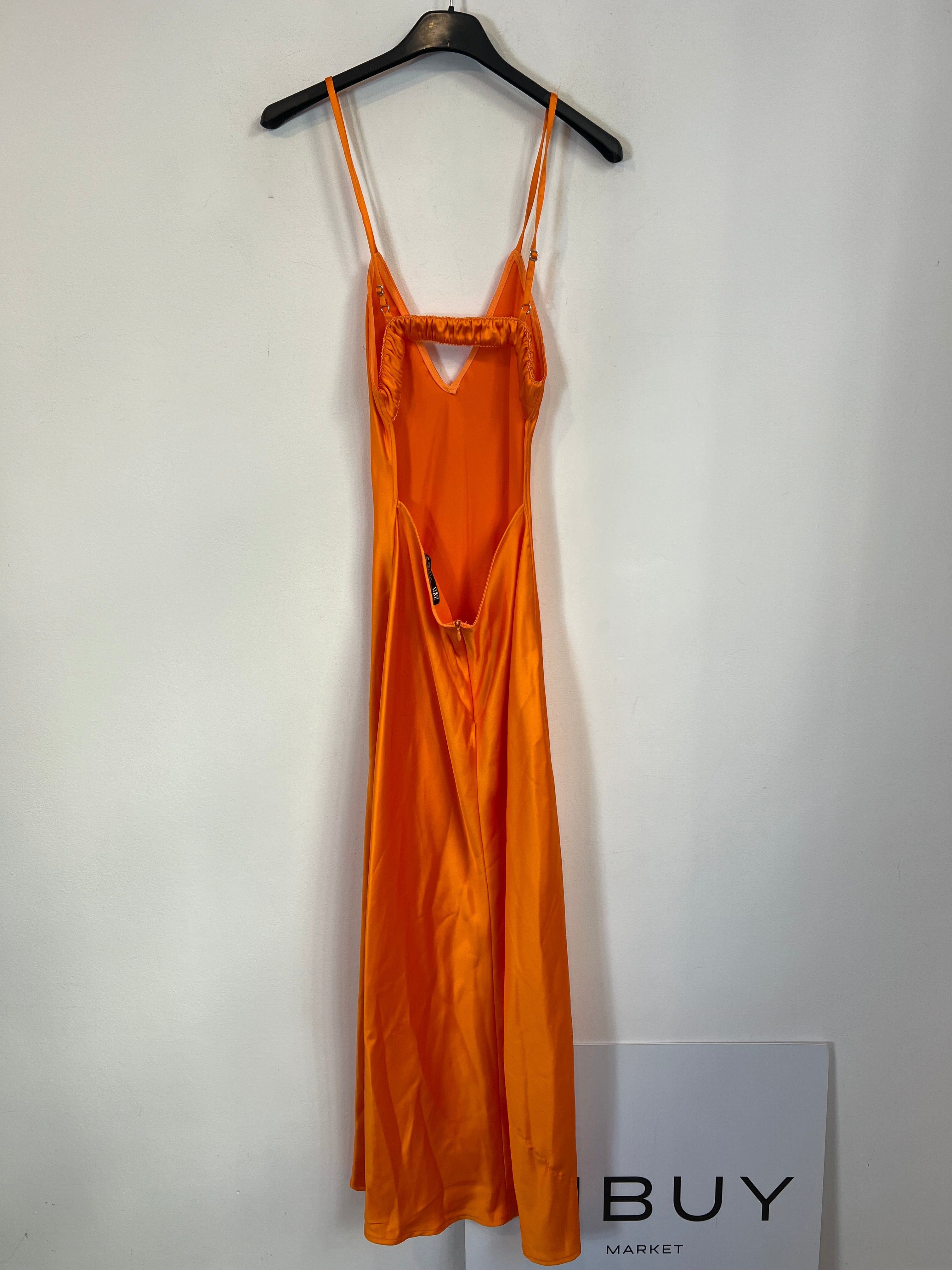 ZARA. Orange Ts slip dress