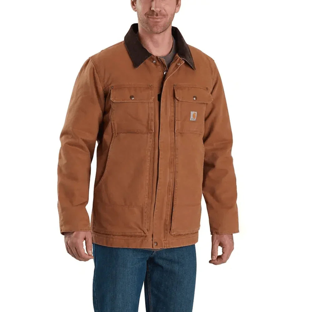 Carhartt 103283 Full Swing Relaxed Fit Washed Duck Insulated Traditional Coat - Workwear Nation Ltd