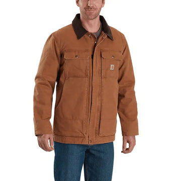 Carhartt 103283 Full Swing Relaxed Fit Washed Duck Insulated Traditional Coat - Workwear Nation Ltd