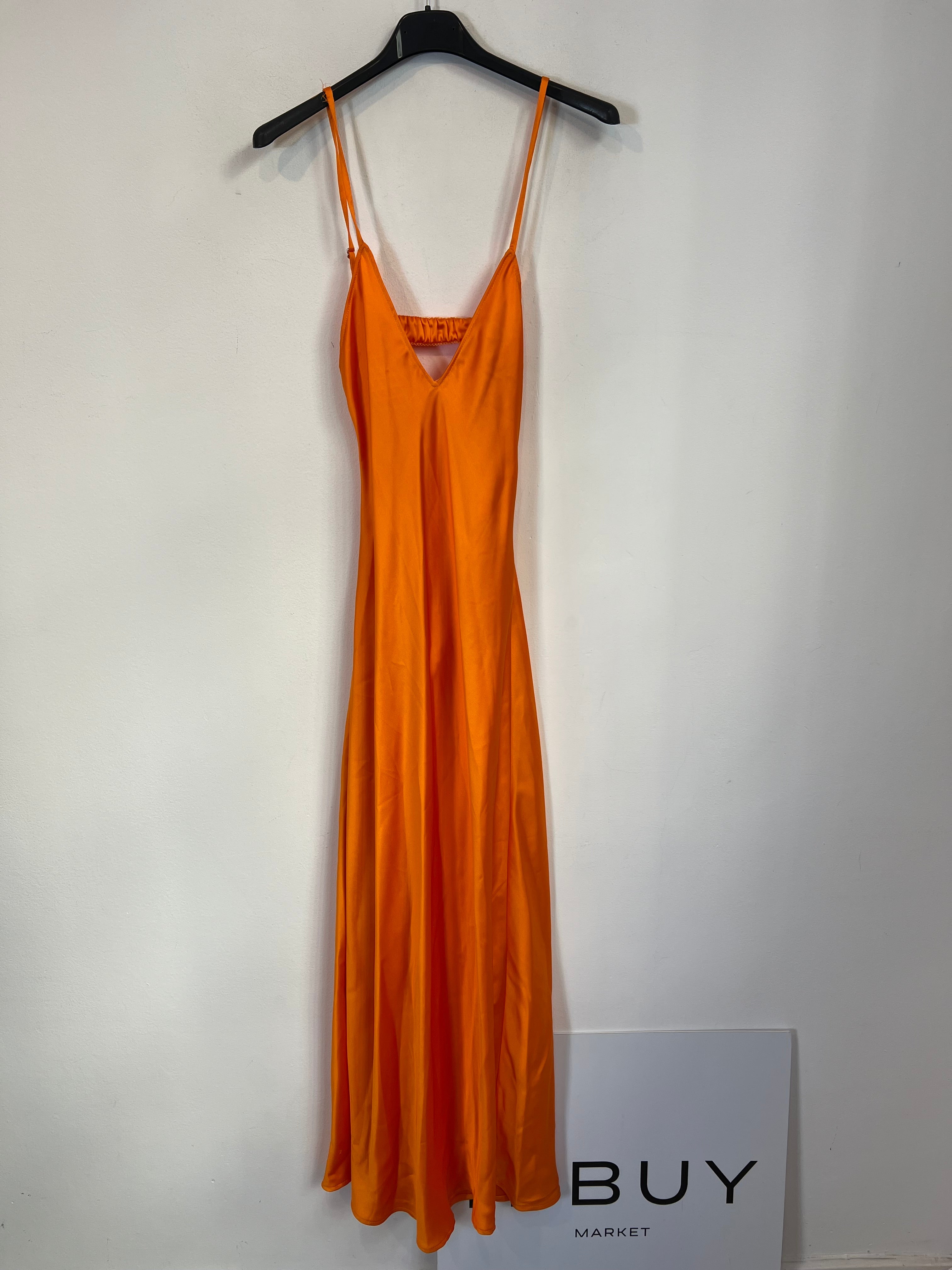 ZARA. Orange Ts slip dress