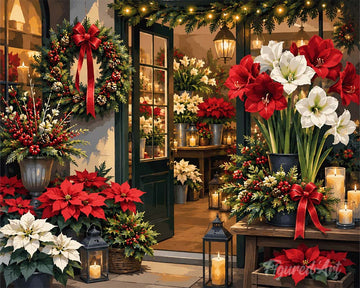 Malen nach Zahlen Figured'Art – Blumenladen zu Weihnachten 2