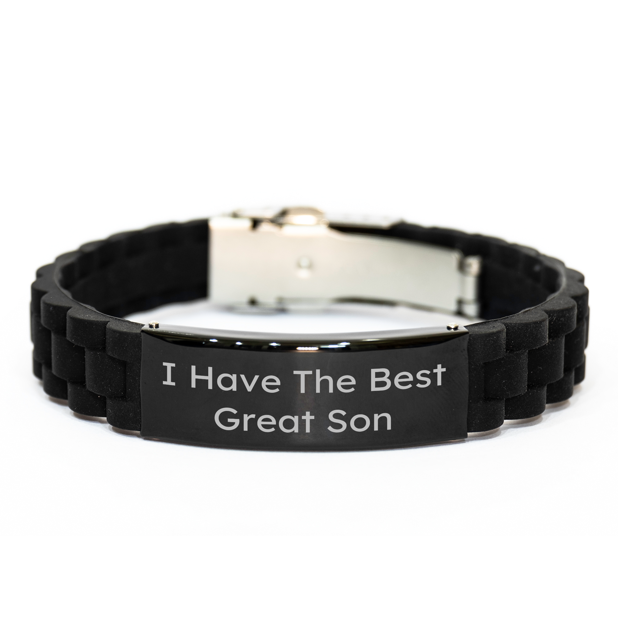 Funny Son Gifts from Mom, Dad, or Friends - 'I Have The Best Great Son' Glide lock Clasp Adjustable Graduation Unique Gifts for Men - Image 1