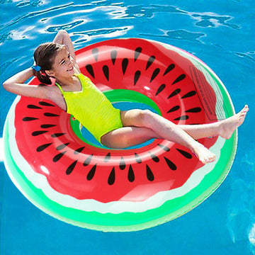 Watermelon Inflatable Pool Float Circle Swimming Ring for Kids Adults