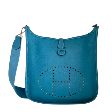 Hermès Evelyne III 29 blau Clemence  Palladium Fullset 2010 / sehr gut Hermès