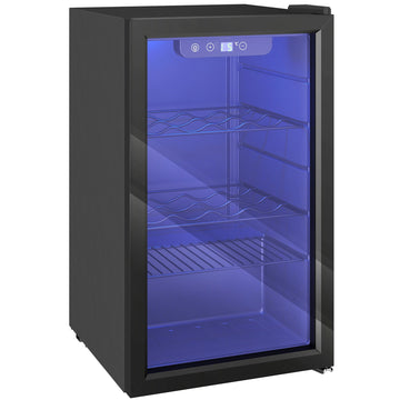 Vinkøleskab til 24 flasker med glasdør – 4-16°C, 68 liter, sort