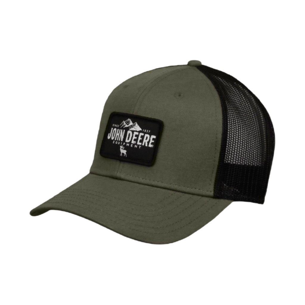John Deere Gorra con Malla y Parche de Gamuza Verde/Negro