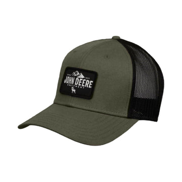 John Deere Gorra con Malla y Parche de Gamuza Verde/Negro