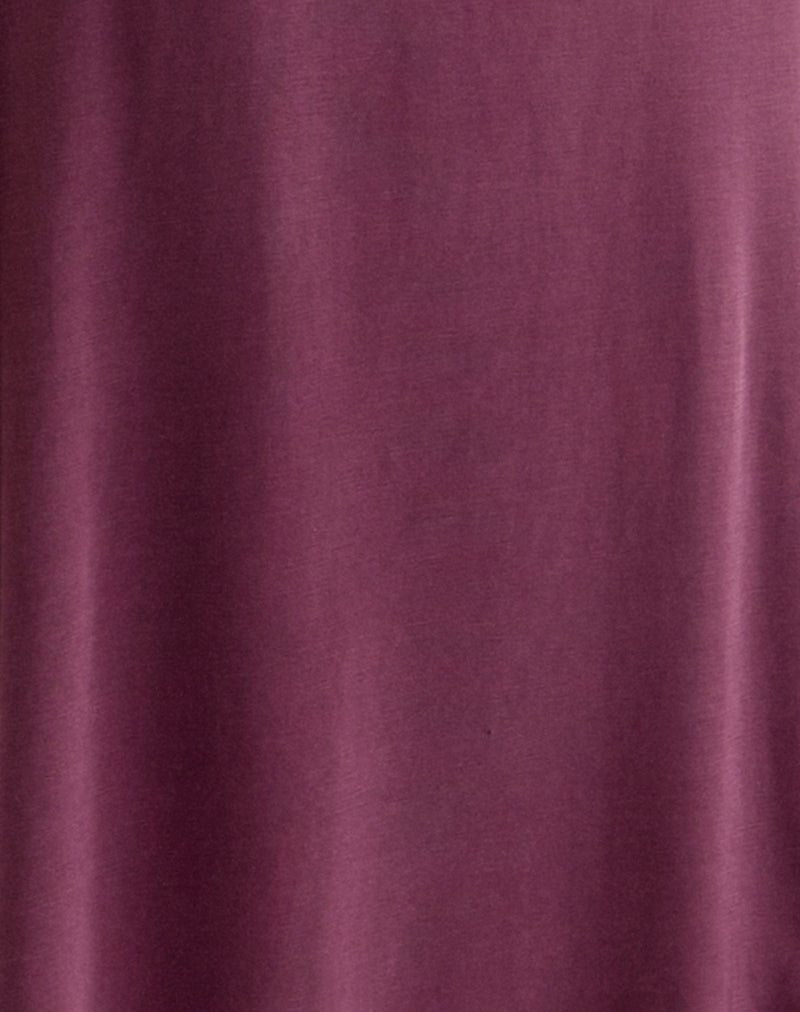 Kiku Maxi Dress in Cupro Deep Purple